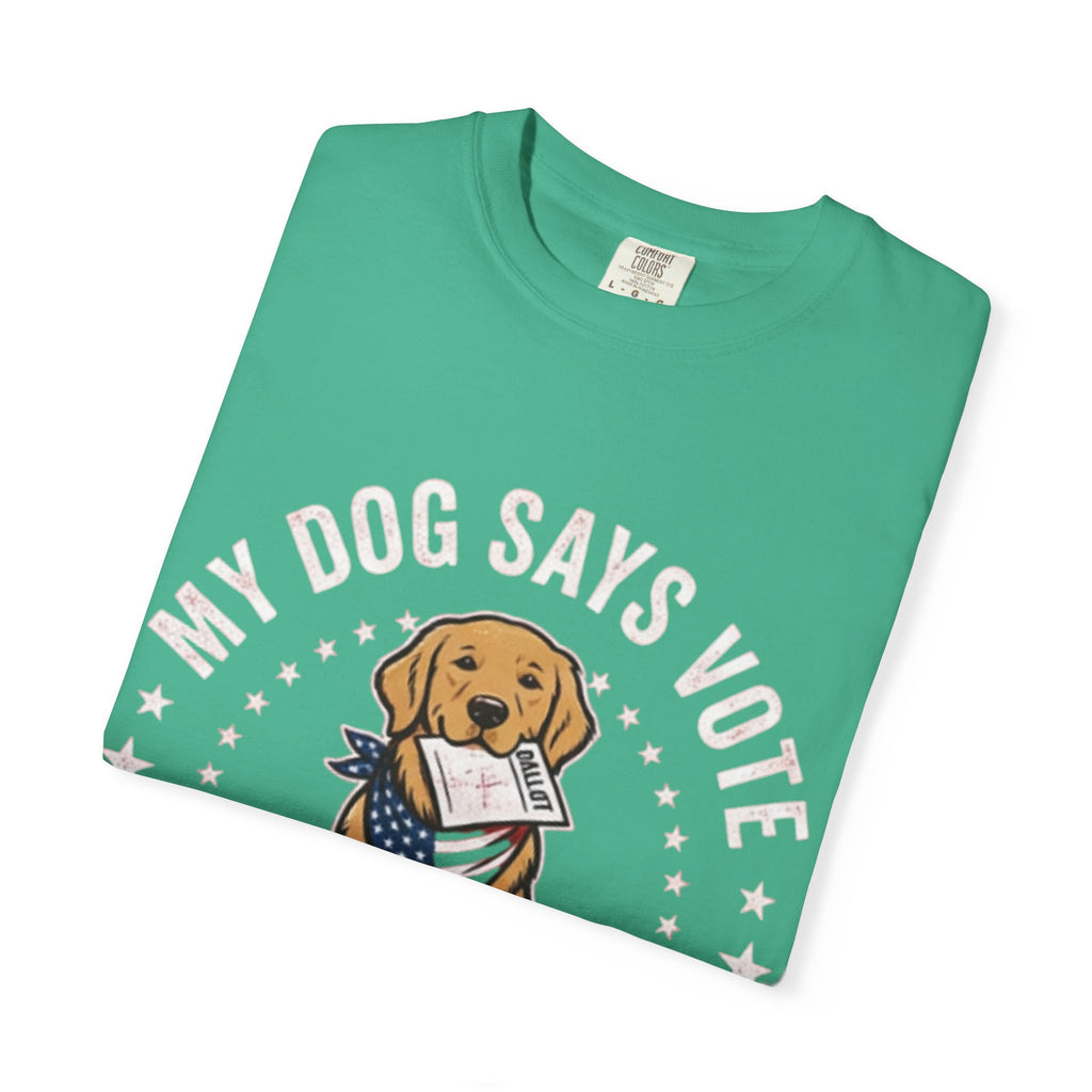 My Dog Says Vote Make America Great Again T-Shirt | Golden Retriever, Patriotic