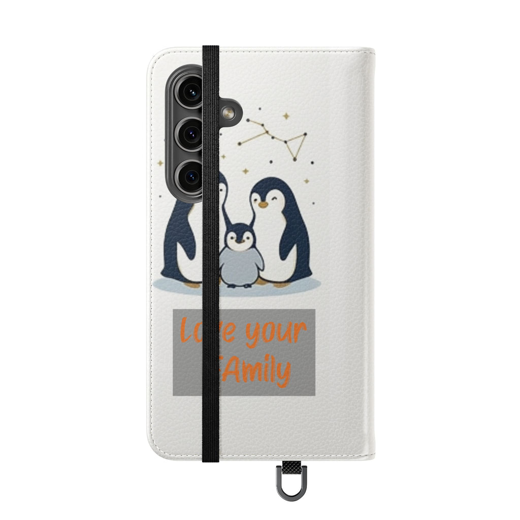 Penguin Family Love Phone flip case