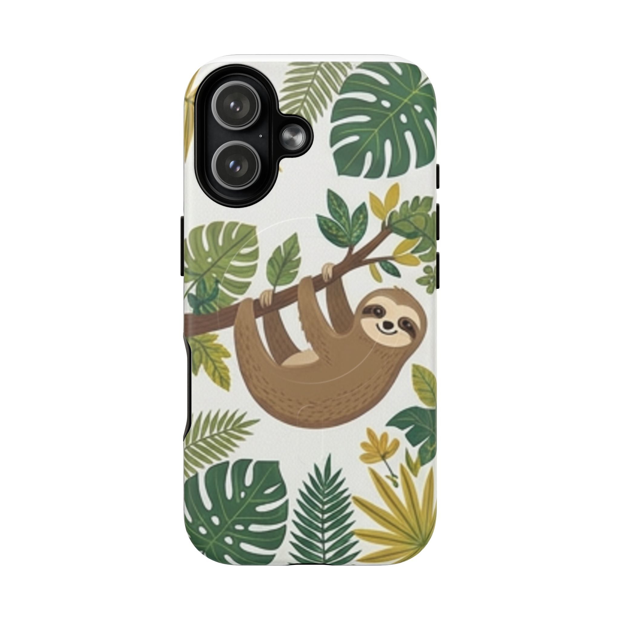 Smiling Sloth in Jungle Phone Tough Magnetic Case