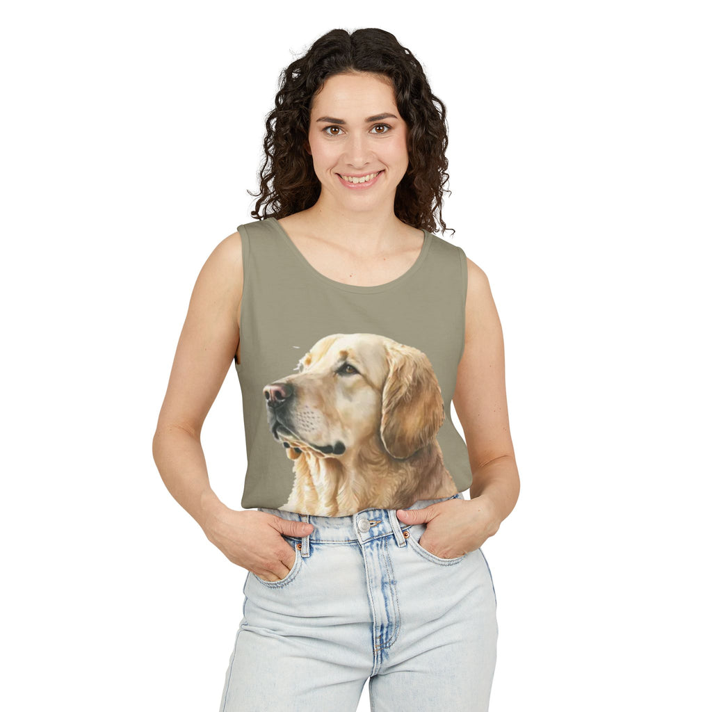 golden retriever watercolor shirt, golden retriever tank top, dog lover summer clothing, golden retriever dad shirt, dog lover clothing