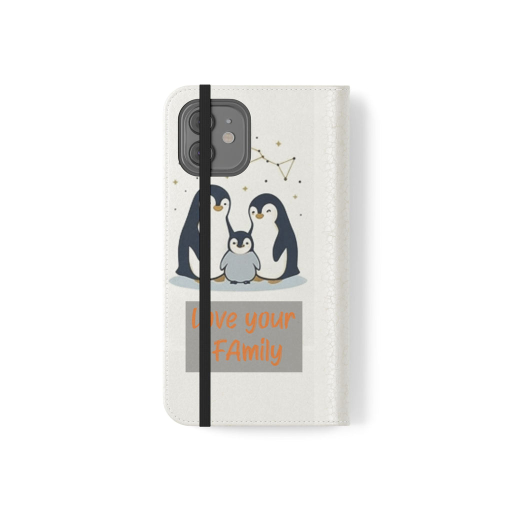 Penguin Family Love Phone flip case