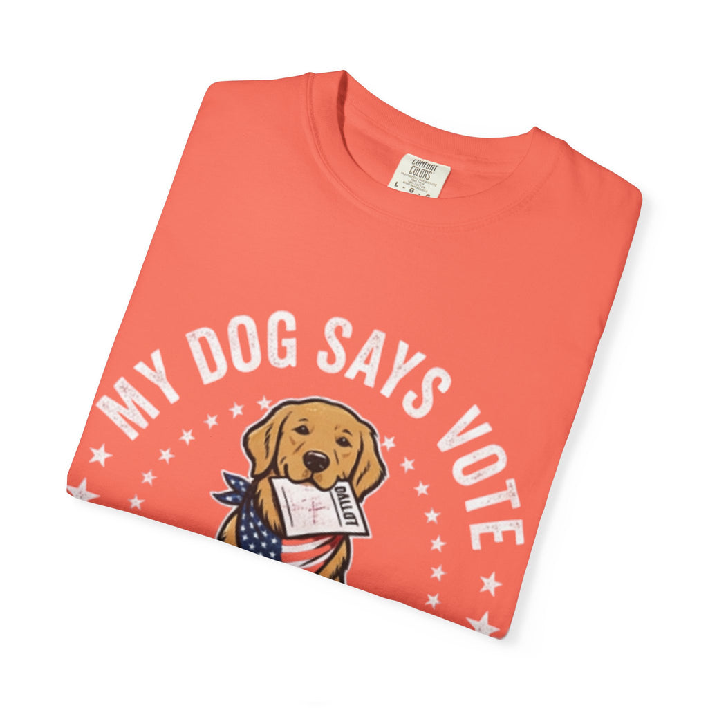 My Dog Says Vote Make America Great Again T-Shirt | Golden Retriever, Patriotic