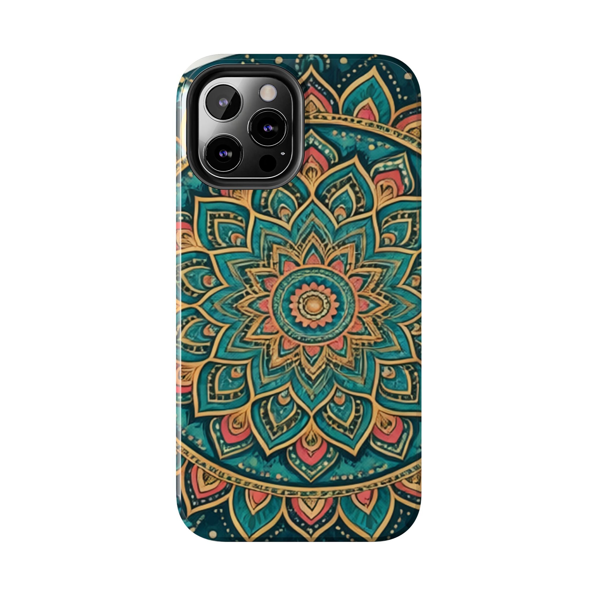 Teal Gold Mandala Tough Phone Case
