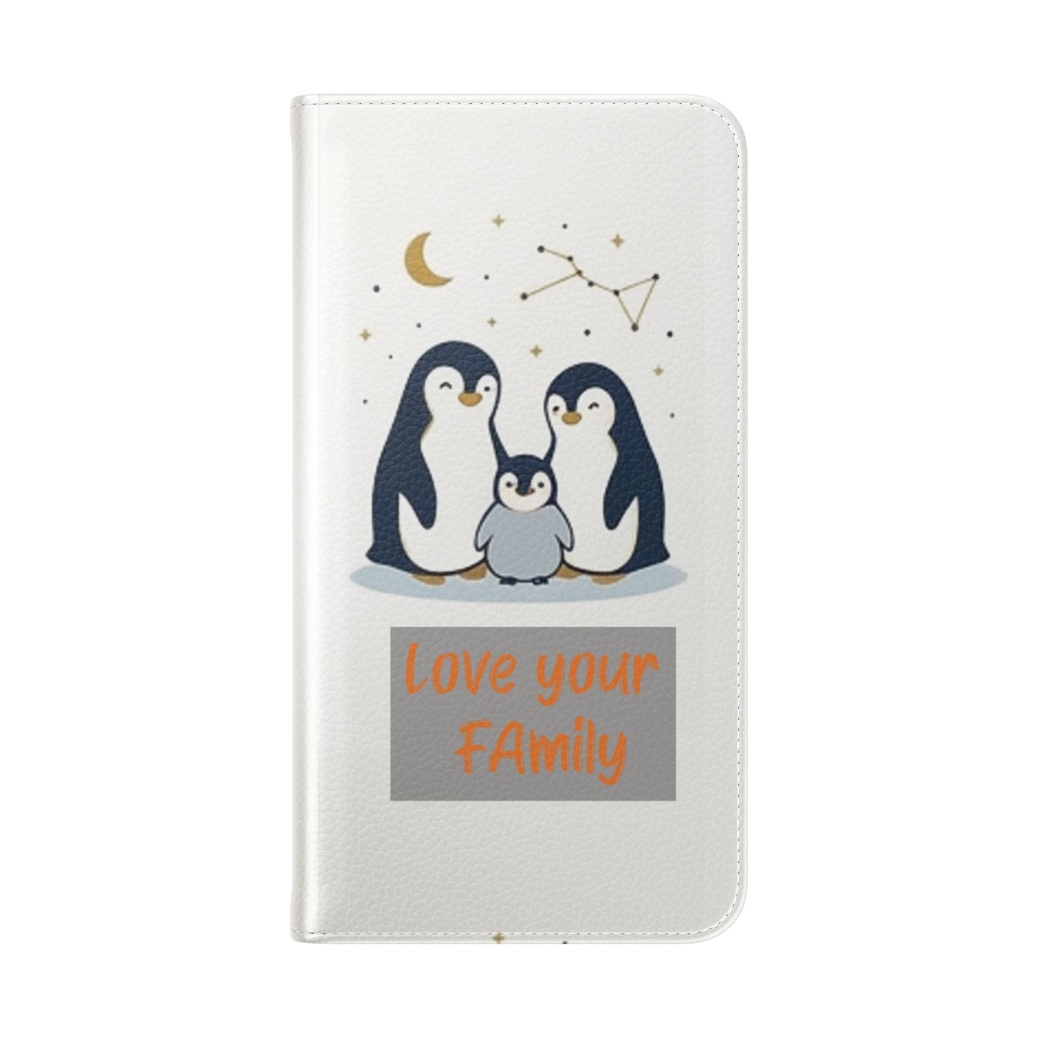 Penguin Family Love Phone flip case