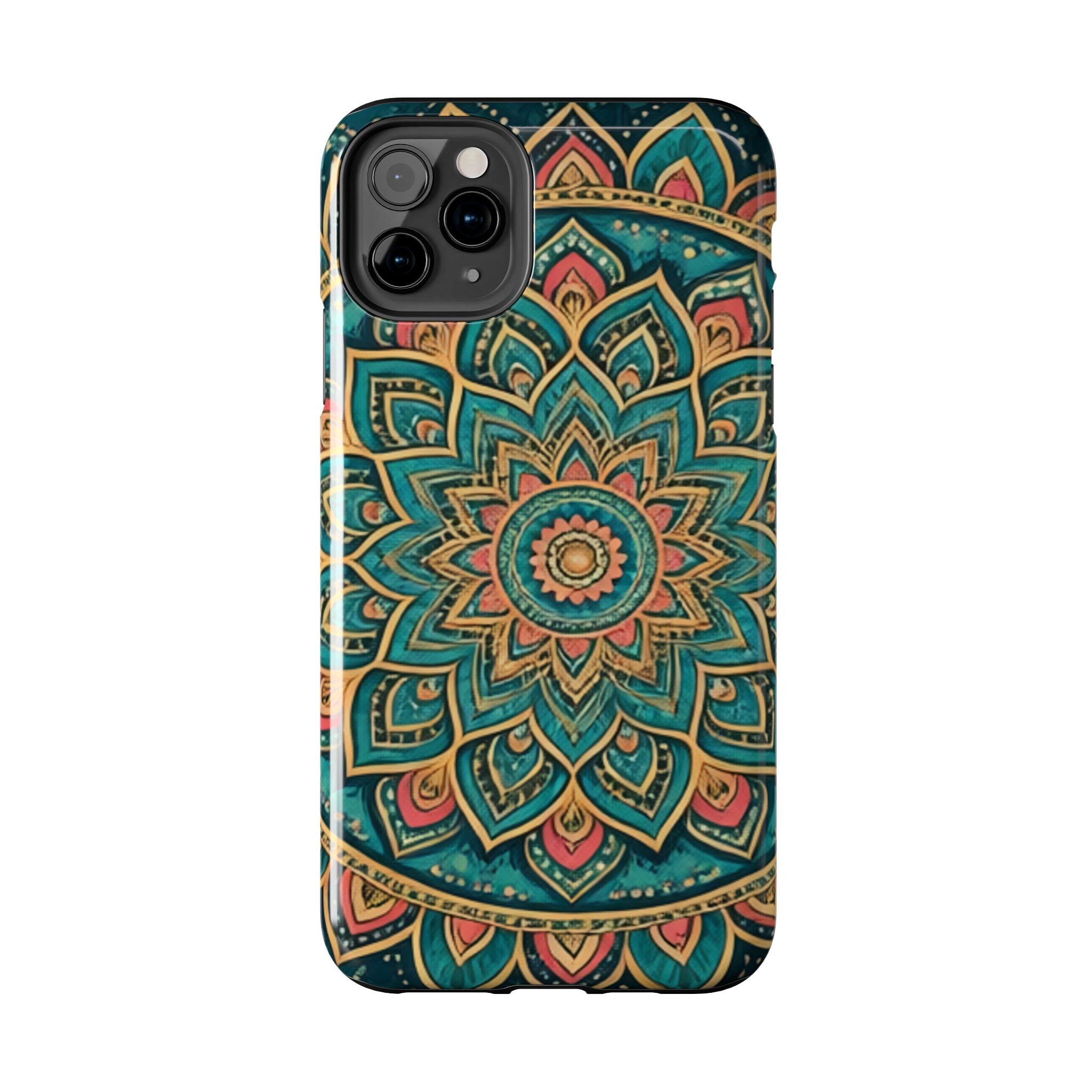 Teal Gold Mandala Tough Phone Case