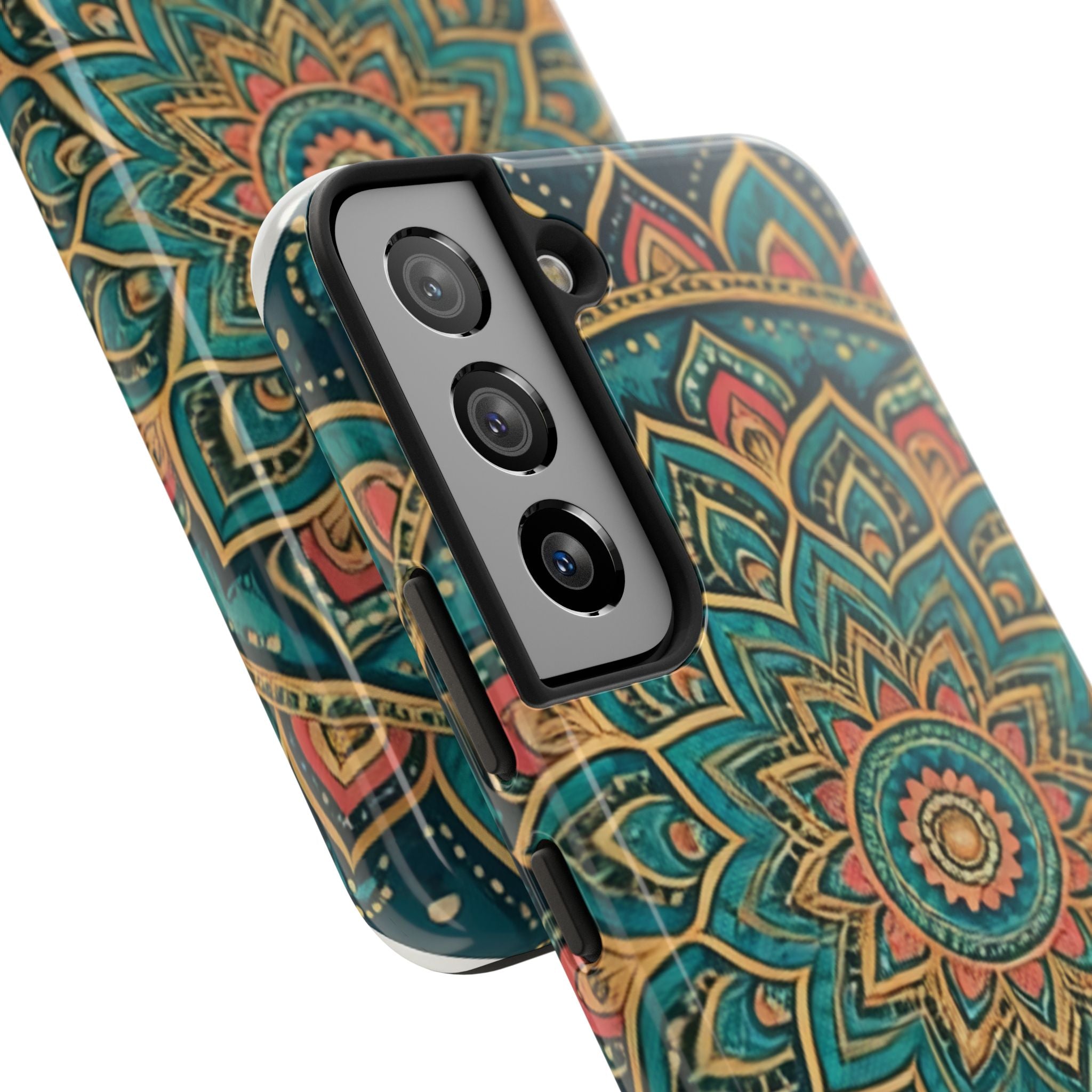 Teal Gold Mandala Tough Phone Case