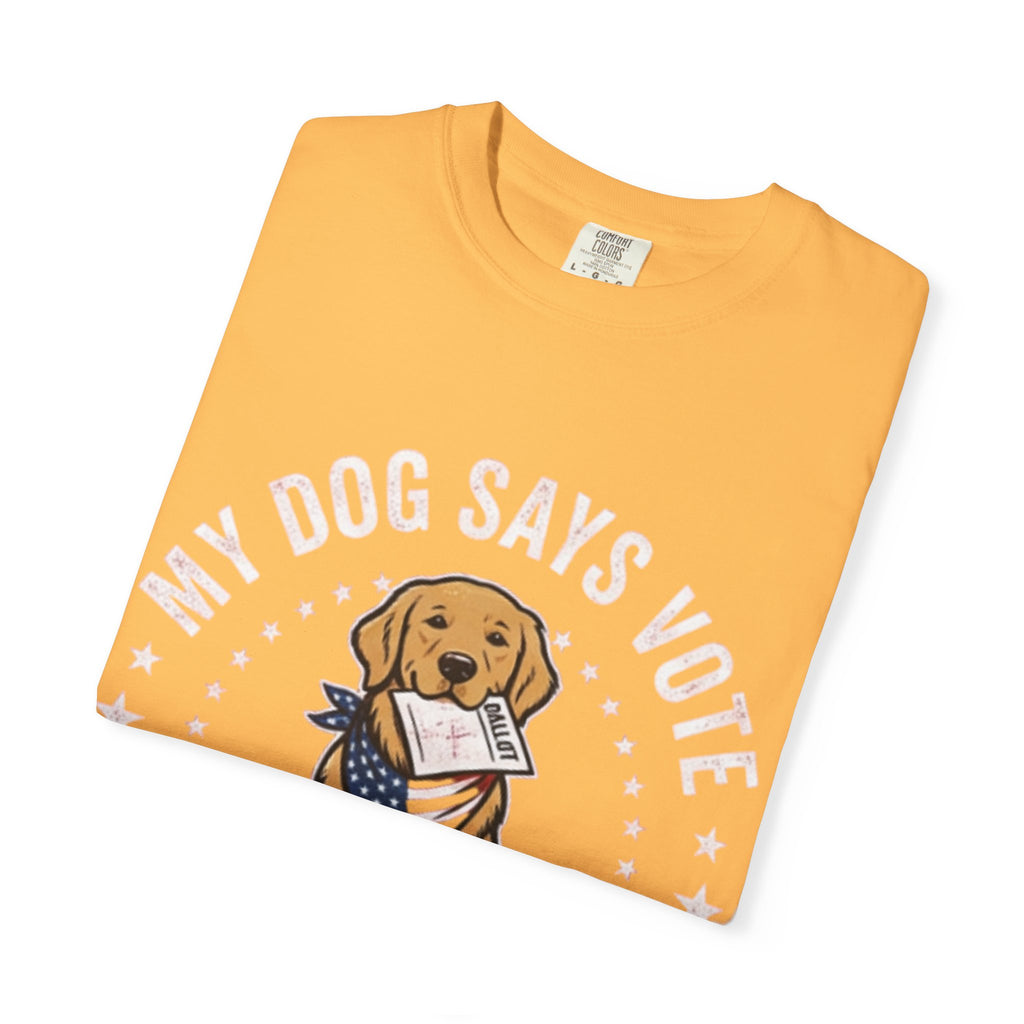 My Dog Says Vote Make America Great Again T-Shirt | Golden Retriever, Patriotic