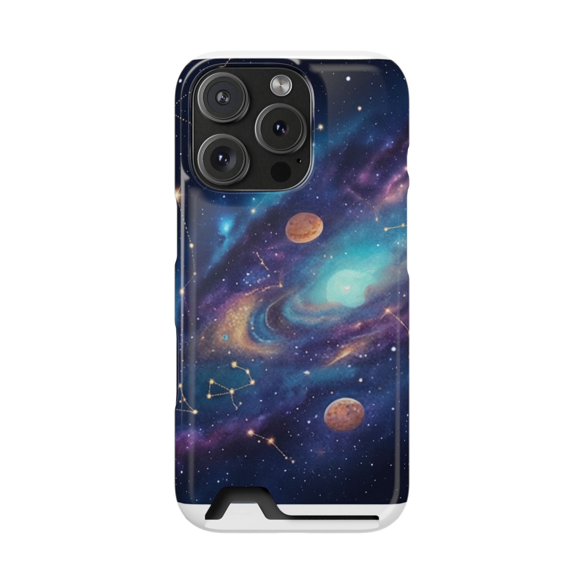 Galaxy Nebula with Planets Phone Case