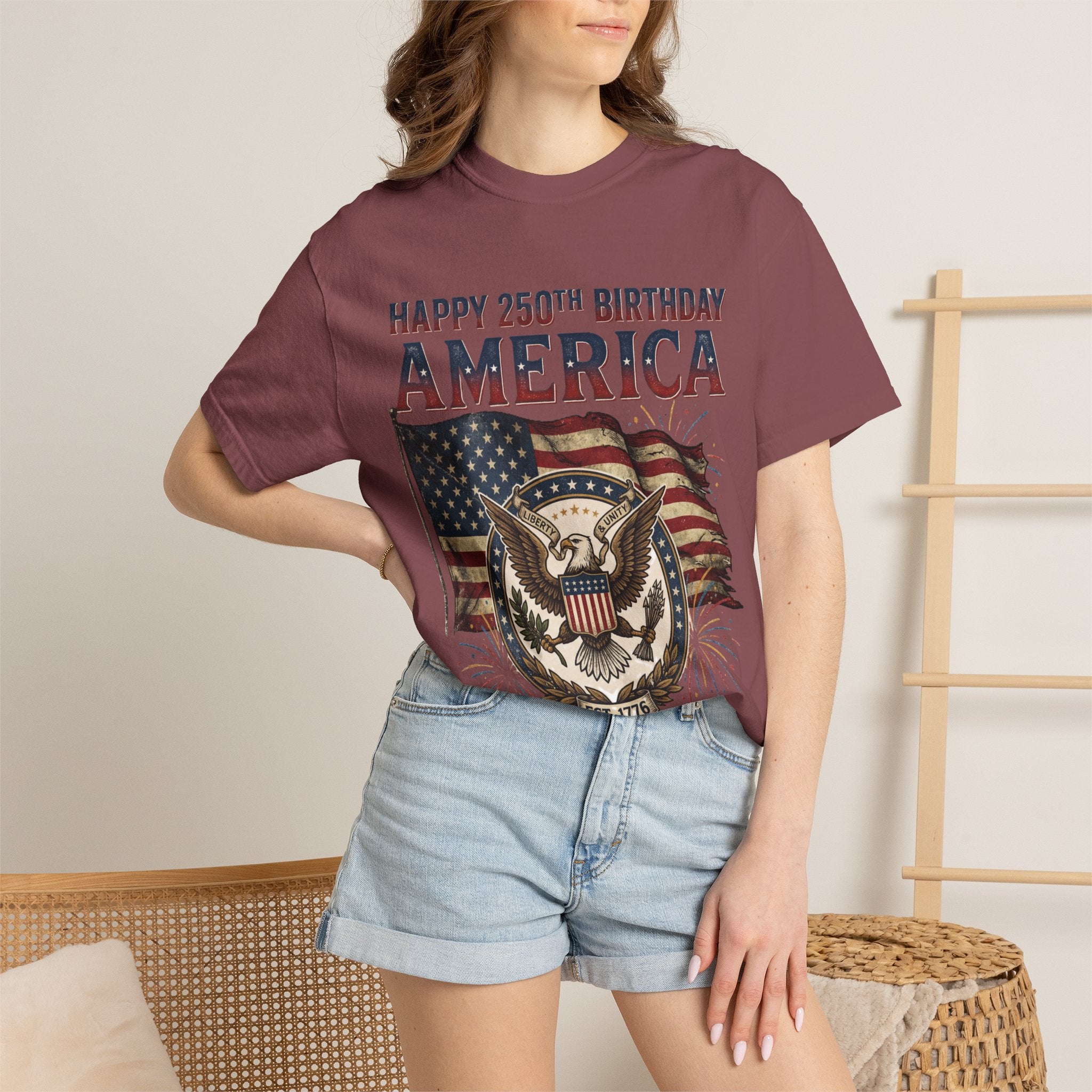 America 250th Anniversary T-Shirt — "Happy 250th Birthday America" Patriotic Tee (1776–2026)