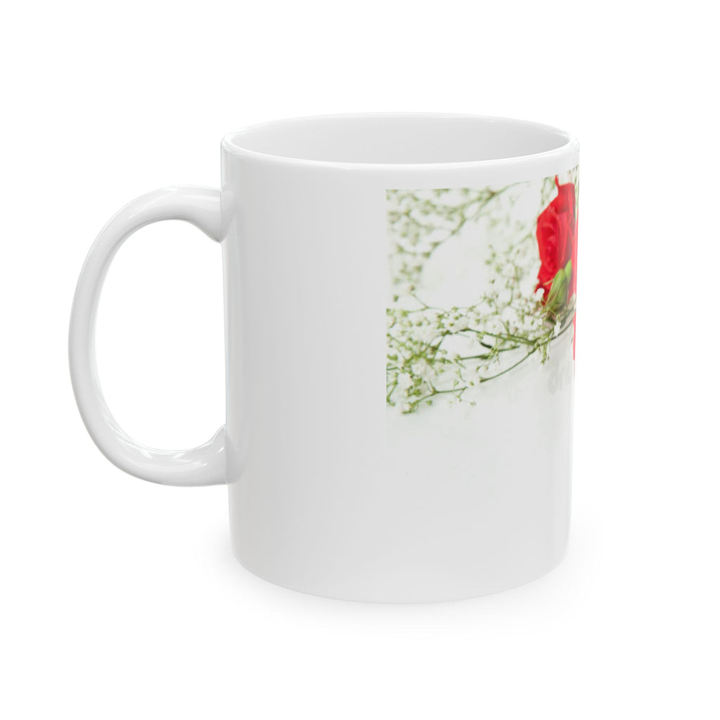 Red Rose Bouquet Mug | Ceramic Coffee Tea Cup