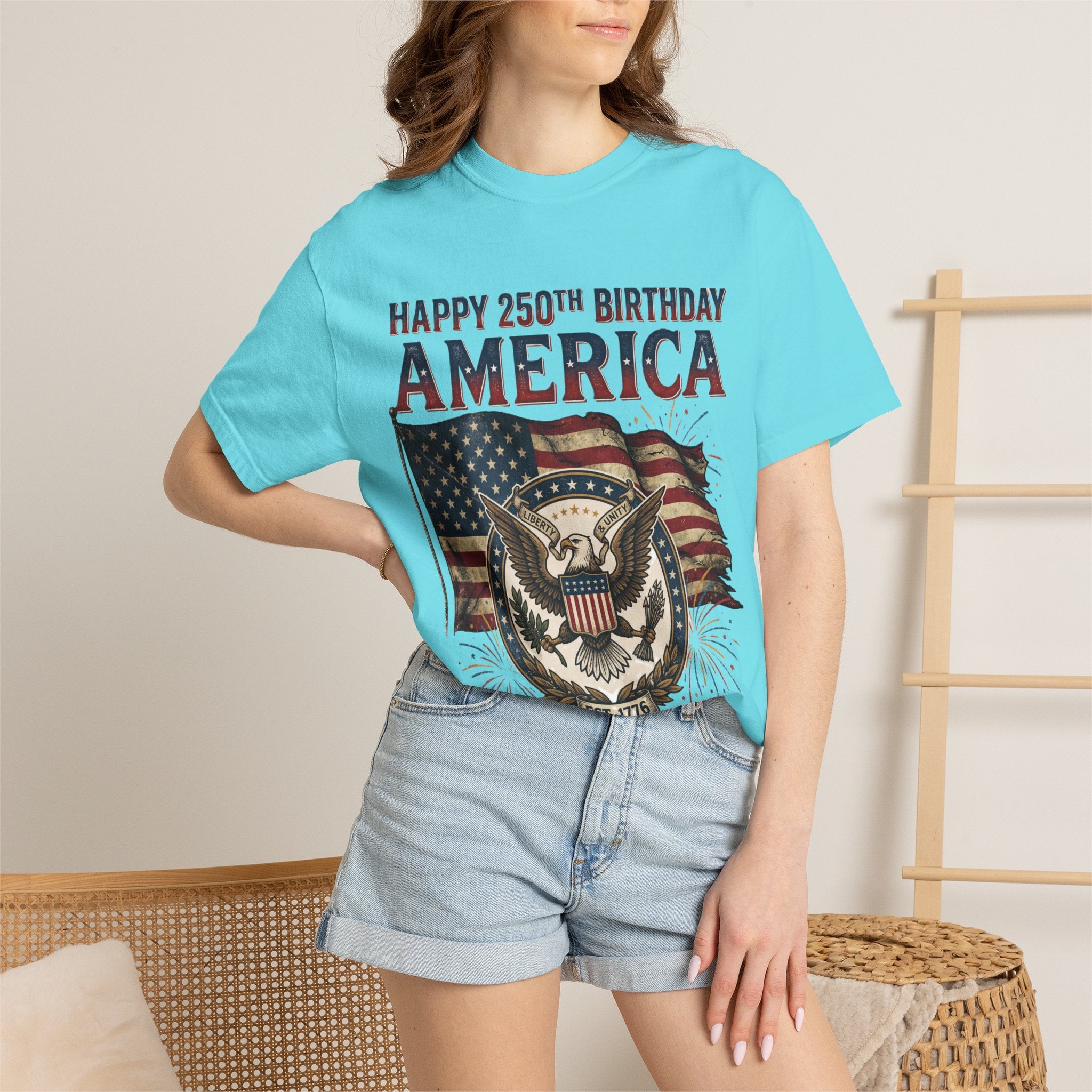 America 250th Anniversary T-Shirt — "Happy 250th Birthday America" Patriotic Tee (1776–2026)
