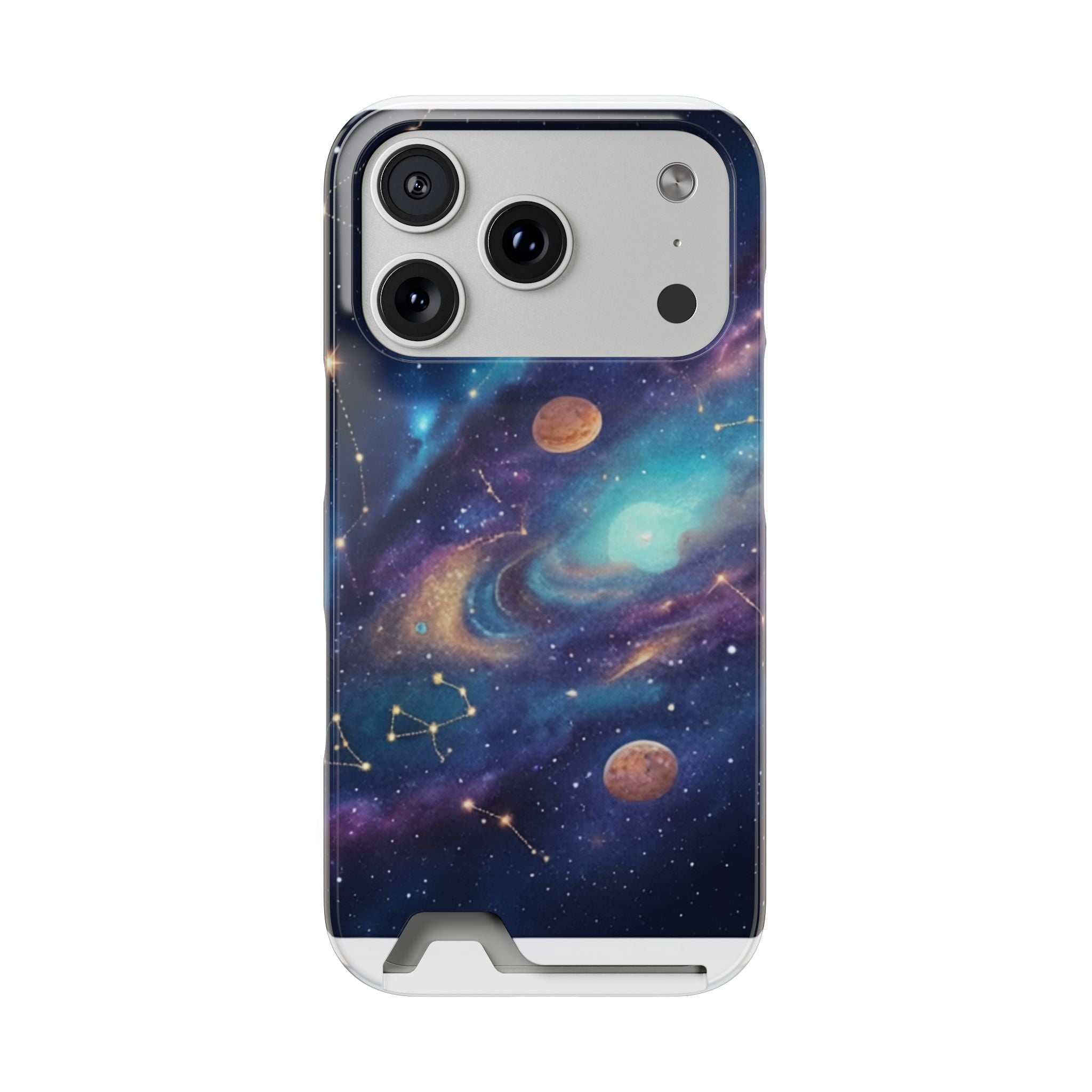 Galaxy Nebula with Planets Phone Case