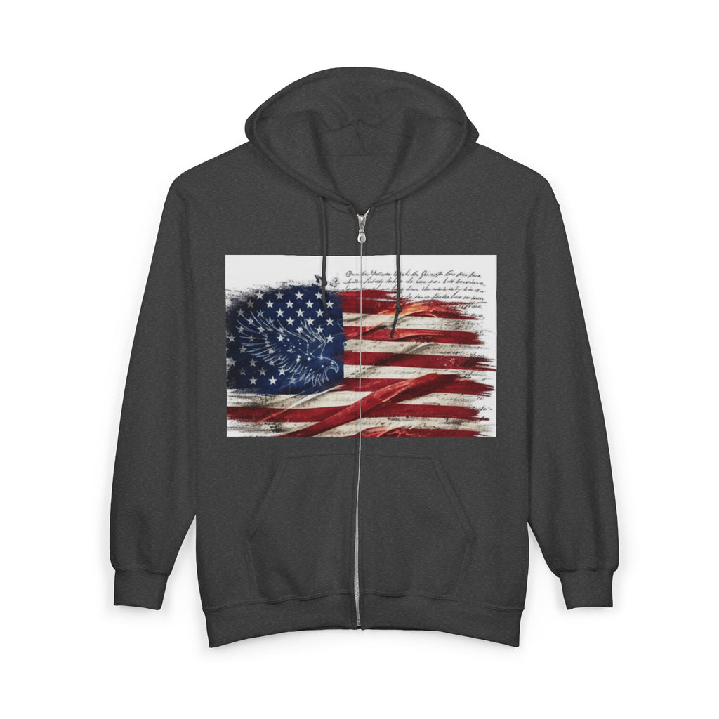 American Flag Artwork hoodie | Steer the Wheel of Democracy graphic hoodie