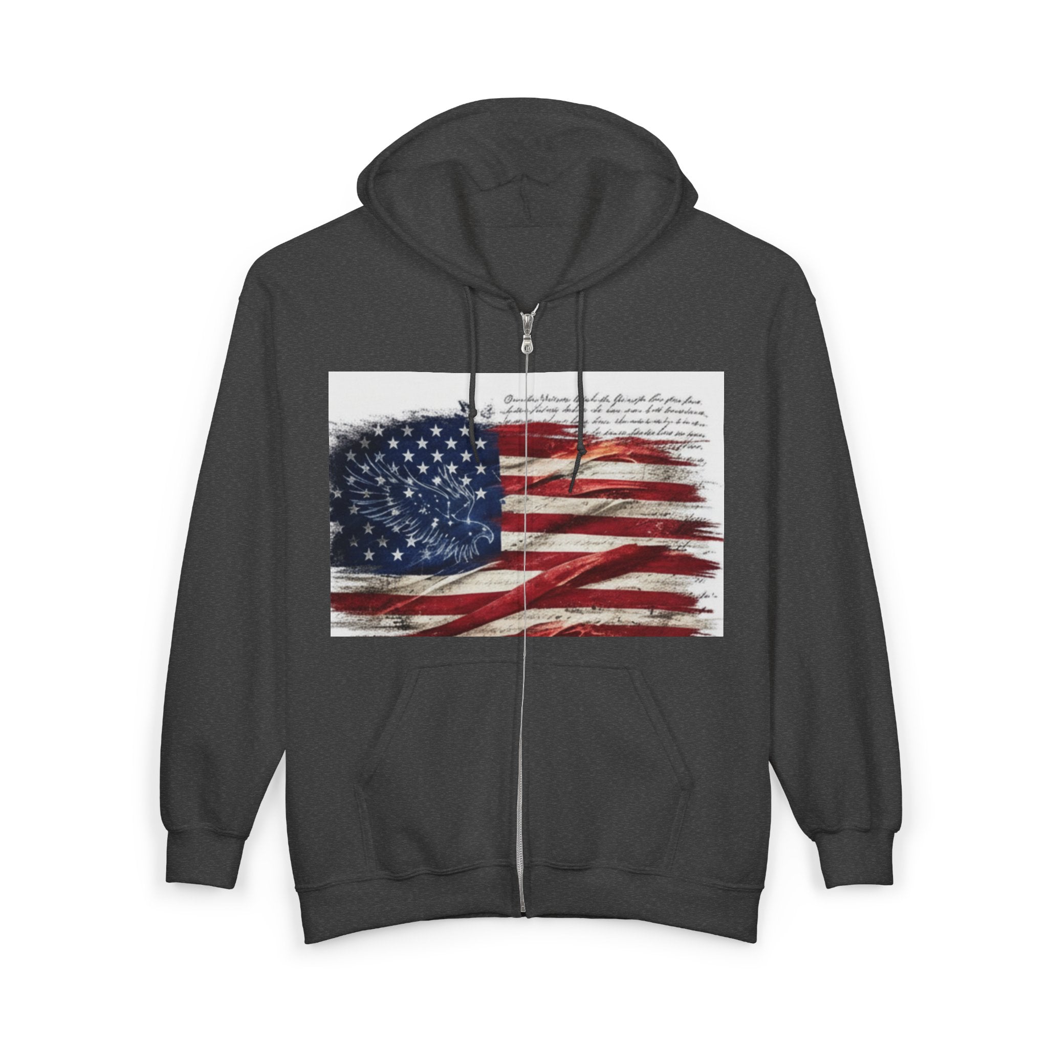 American Flag Artwork hoodie | Steer the Wheel of Democracy graphic hoodie