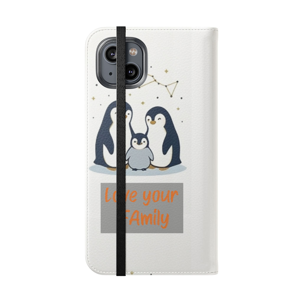 Penguin Family Love Phone flip case