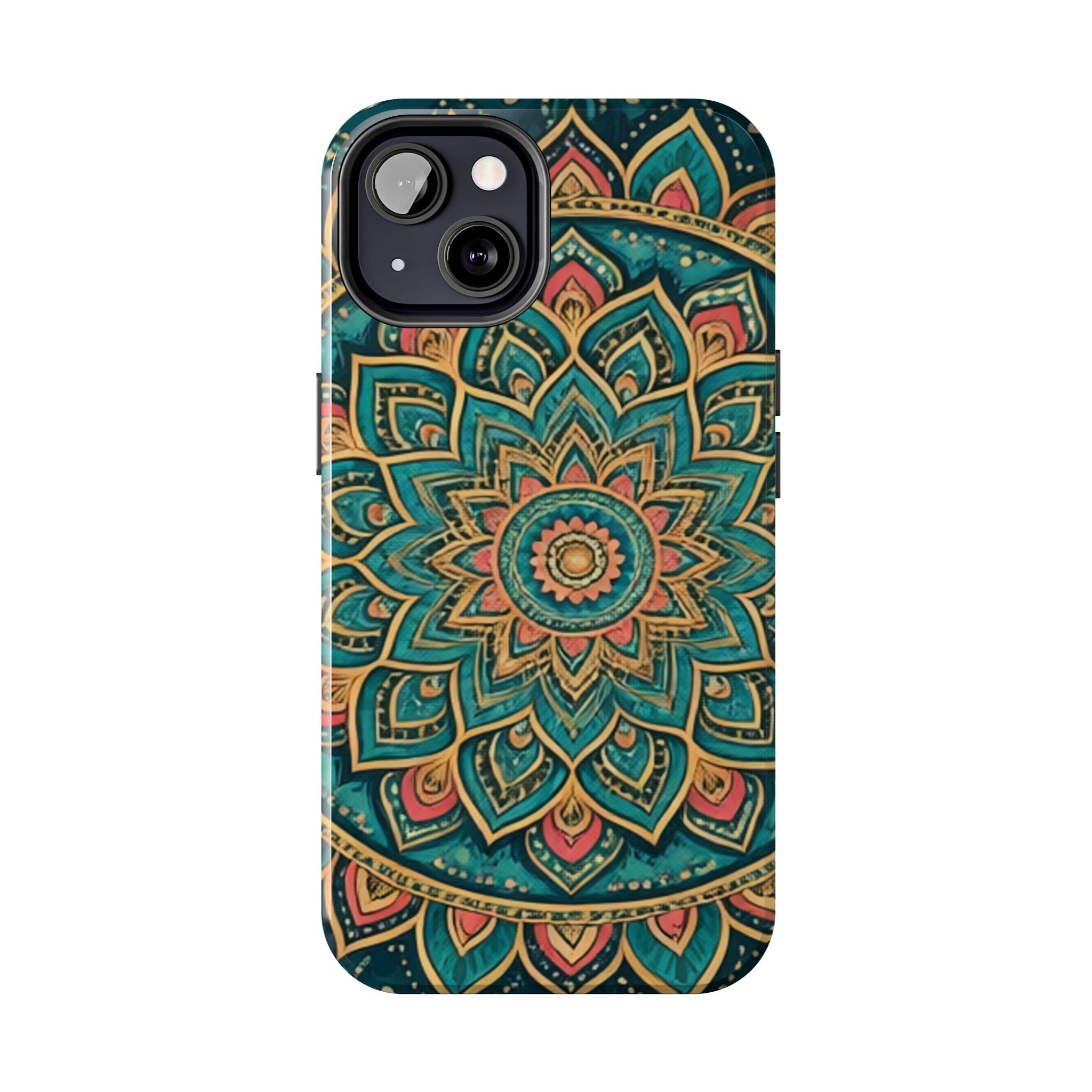 Teal Gold Mandala Tough Phone Case