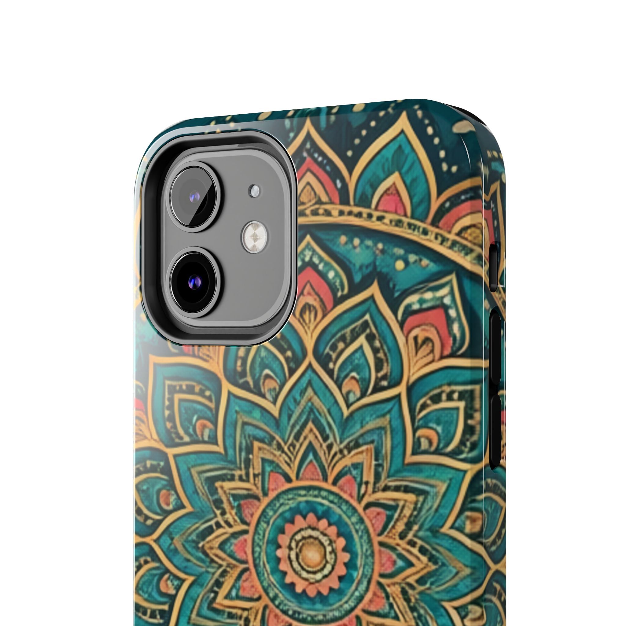Teal Gold Mandala Tough Phone Case