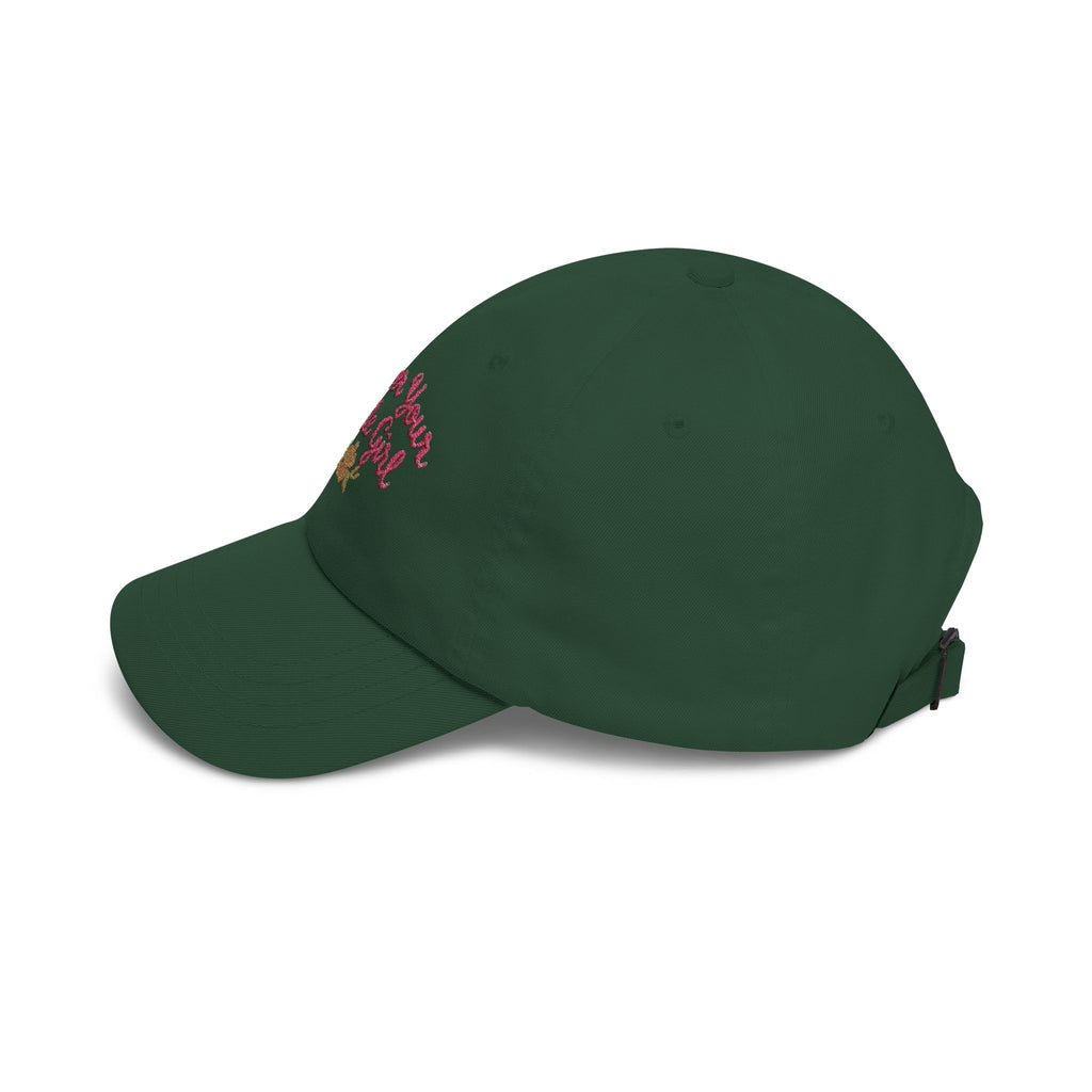 Dad Cap — "Forever Your Little Girl" Embroidered Floral Hat