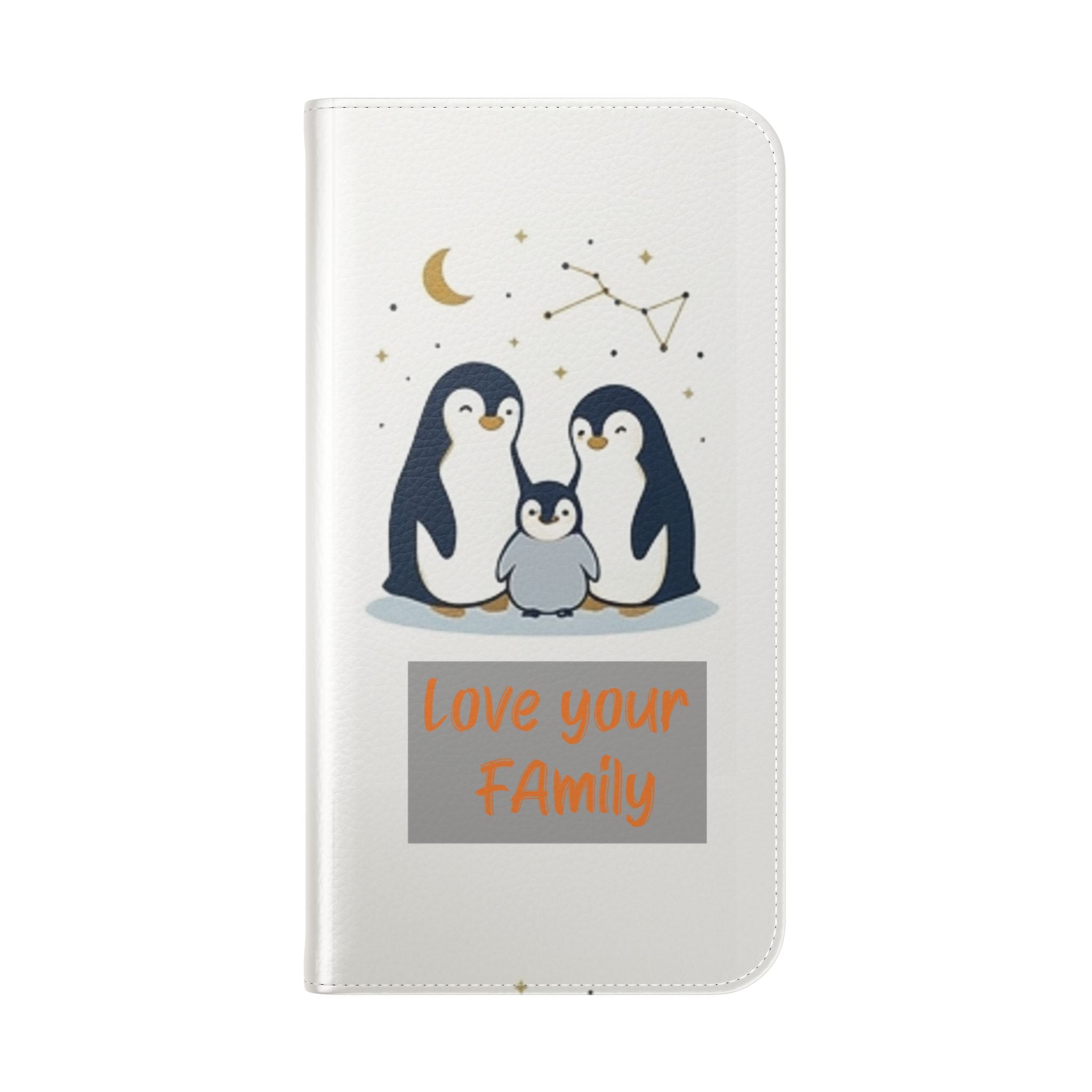 Penguin Family Love Phone flip case