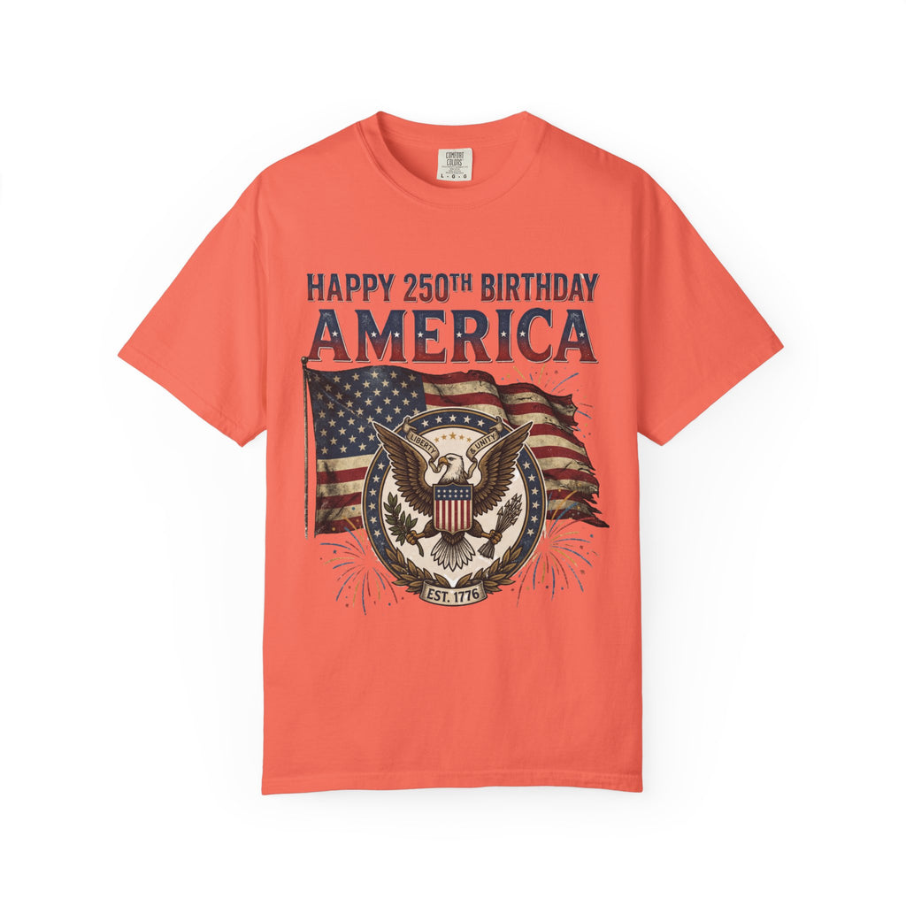 America 250th Anniversary T-Shirt — "Happy 250th Birthday America" Patriotic Tee (1776–2026)