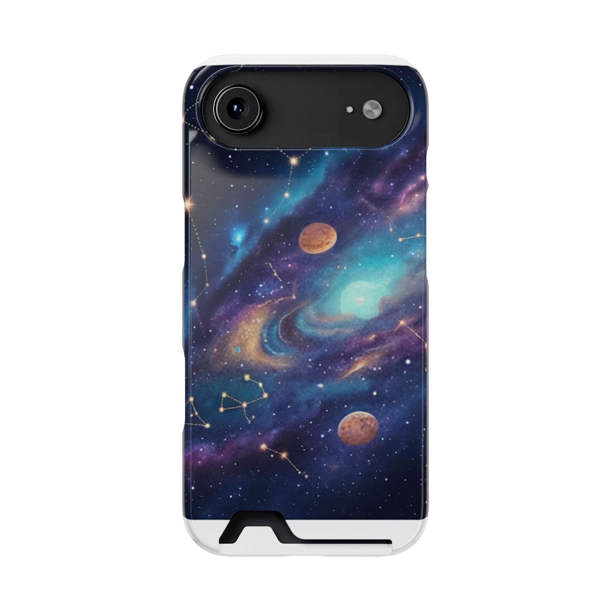 Galaxy Nebula with Planets Phone Case