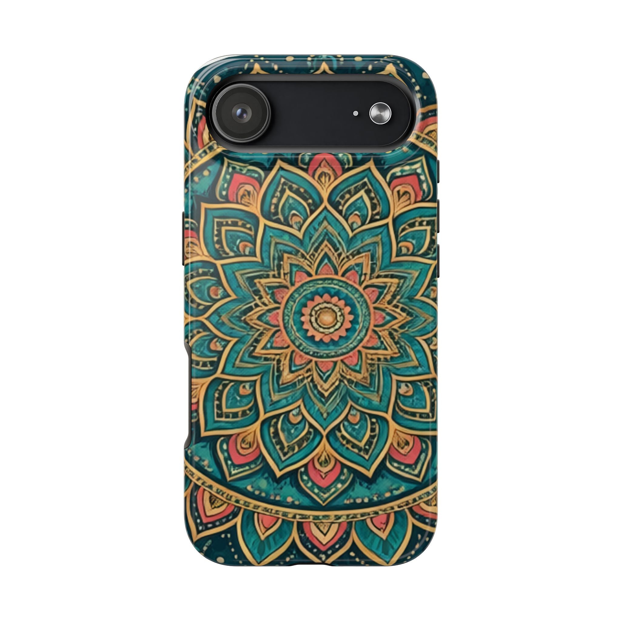 Teal Gold Mandala Tough Phone Case