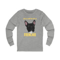 French Bulldog long sleeve tee, Cute French Bulldog apparel, Comfortable cotton dog shirt , Pet lover graphic tee , Trendy dog lover fashion