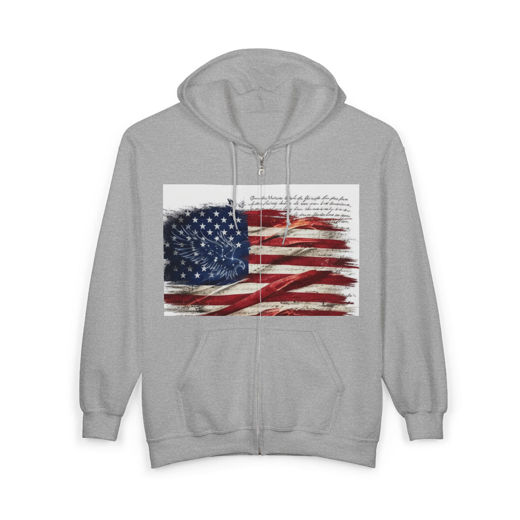 American Flag Artwork hoodie | Steer the Wheel of Democracy graphic hoodie