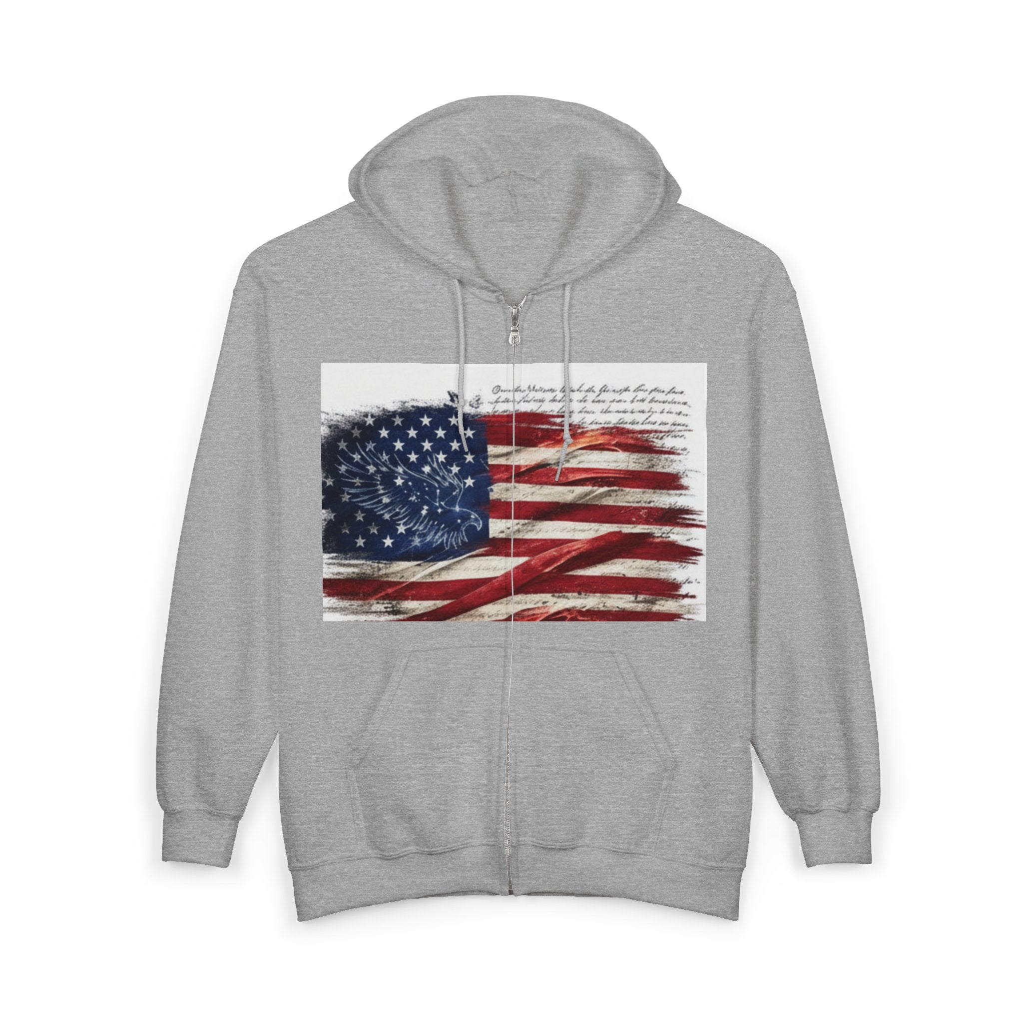 American Flag Artwork hoodie | Steer the Wheel of Democracy graphic hoodie