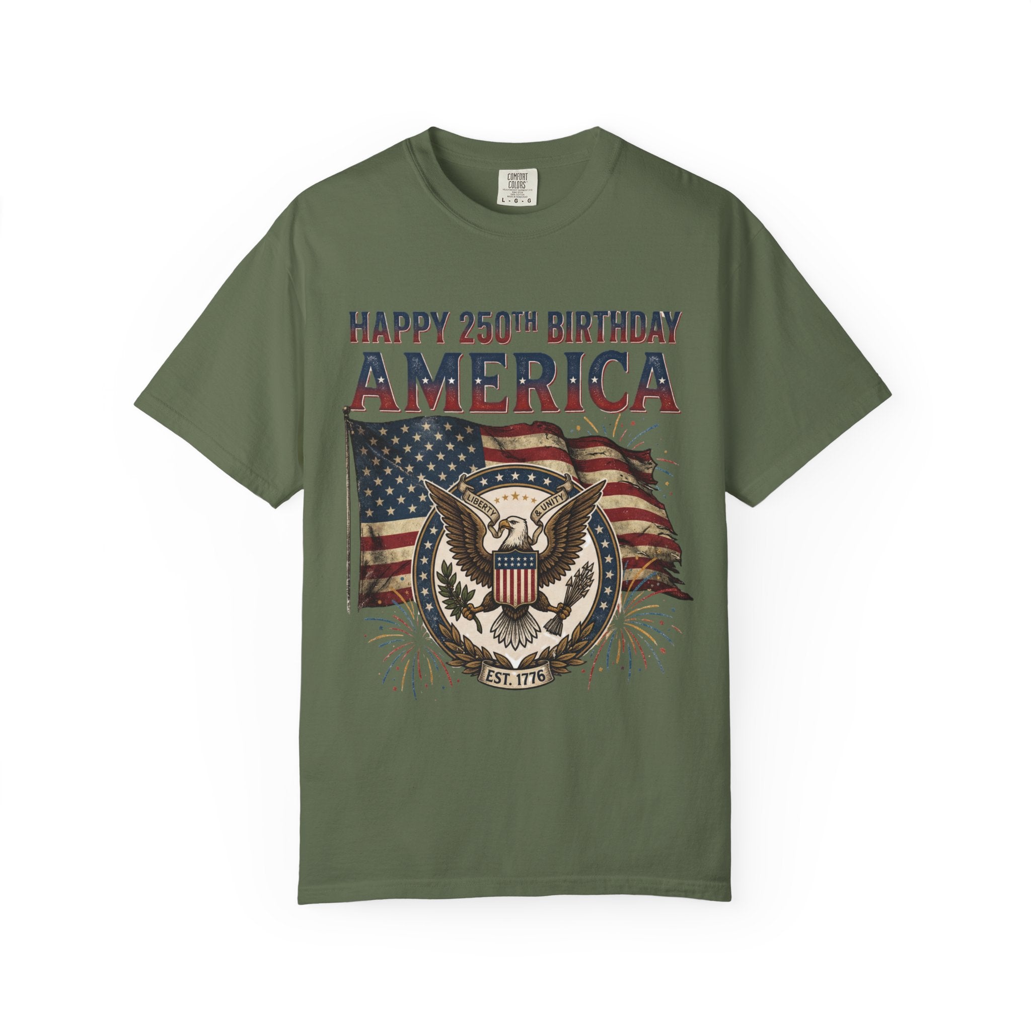 America 250th Anniversary T-Shirt — "Happy 250th Birthday America" Patriotic Tee (1776–2026)