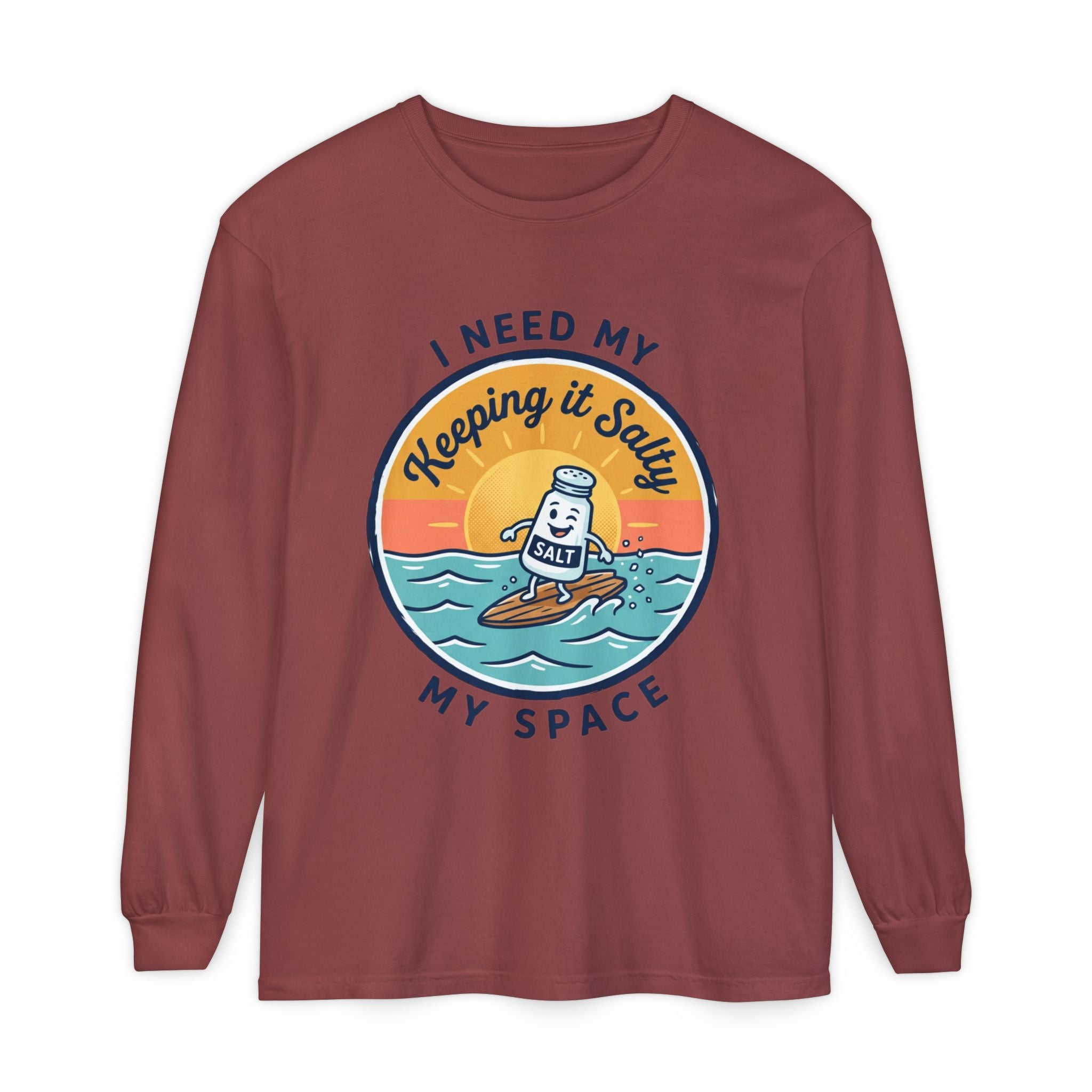 Keeping It Salty surf salt shaker illustration Long Sleeve T-Shirt | Summer beach vibes