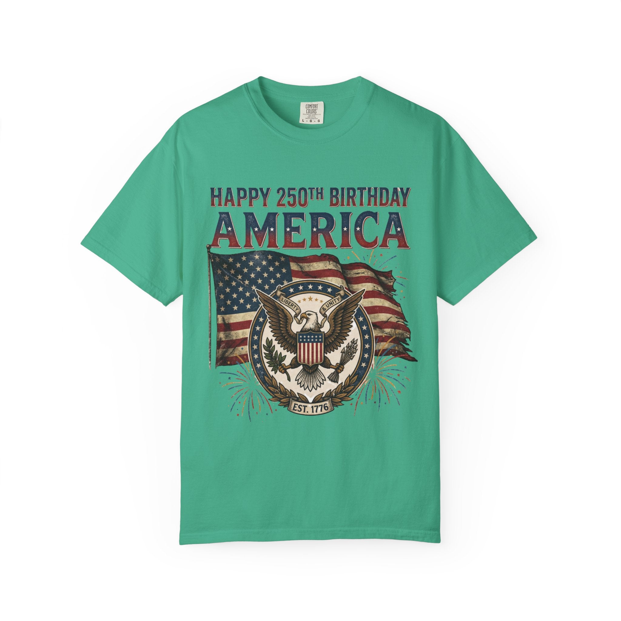America 250th Anniversary T-Shirt — "Happy 250th Birthday America" Patriotic Tee (1776–2026)