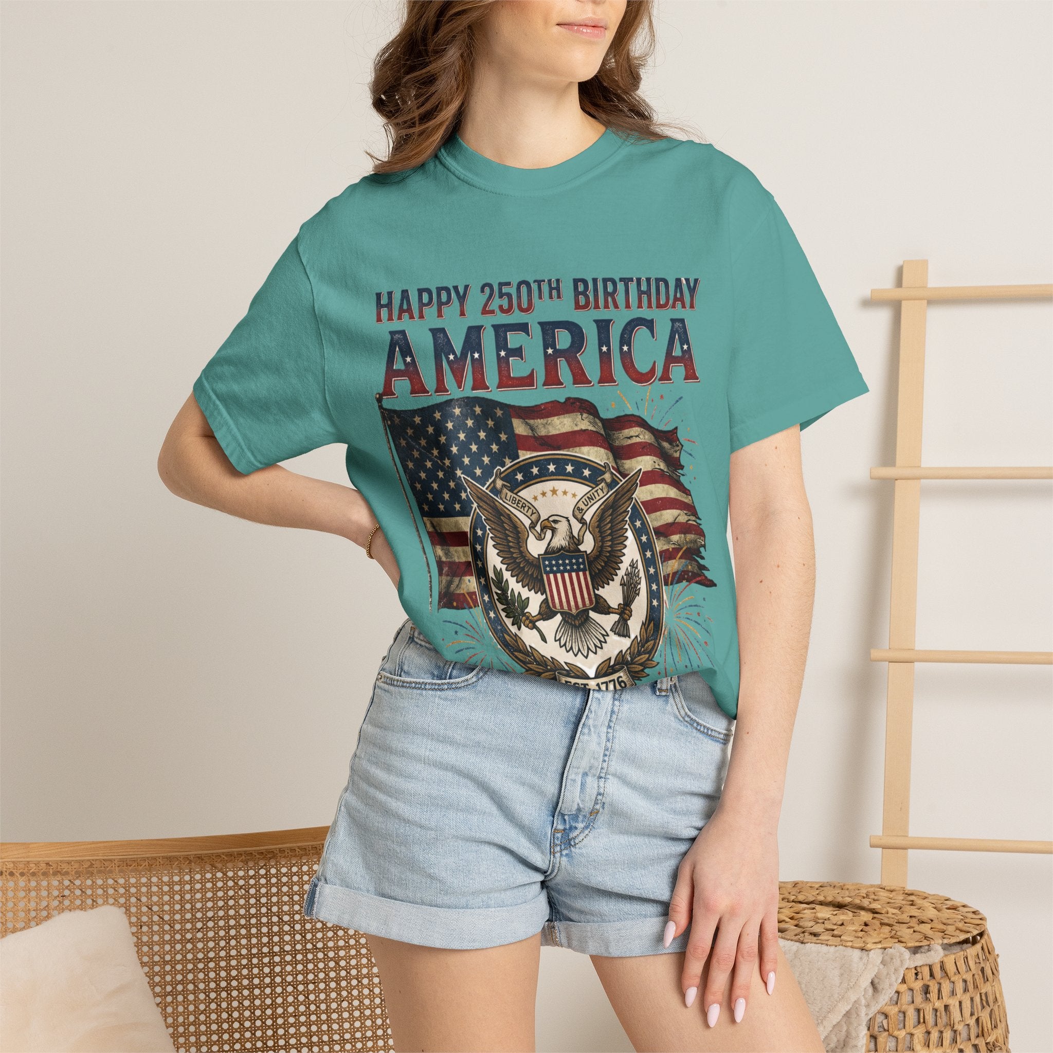 America 250th Anniversary T-Shirt — "Happy 250th Birthday America" Patriotic Tee (1776–2026)