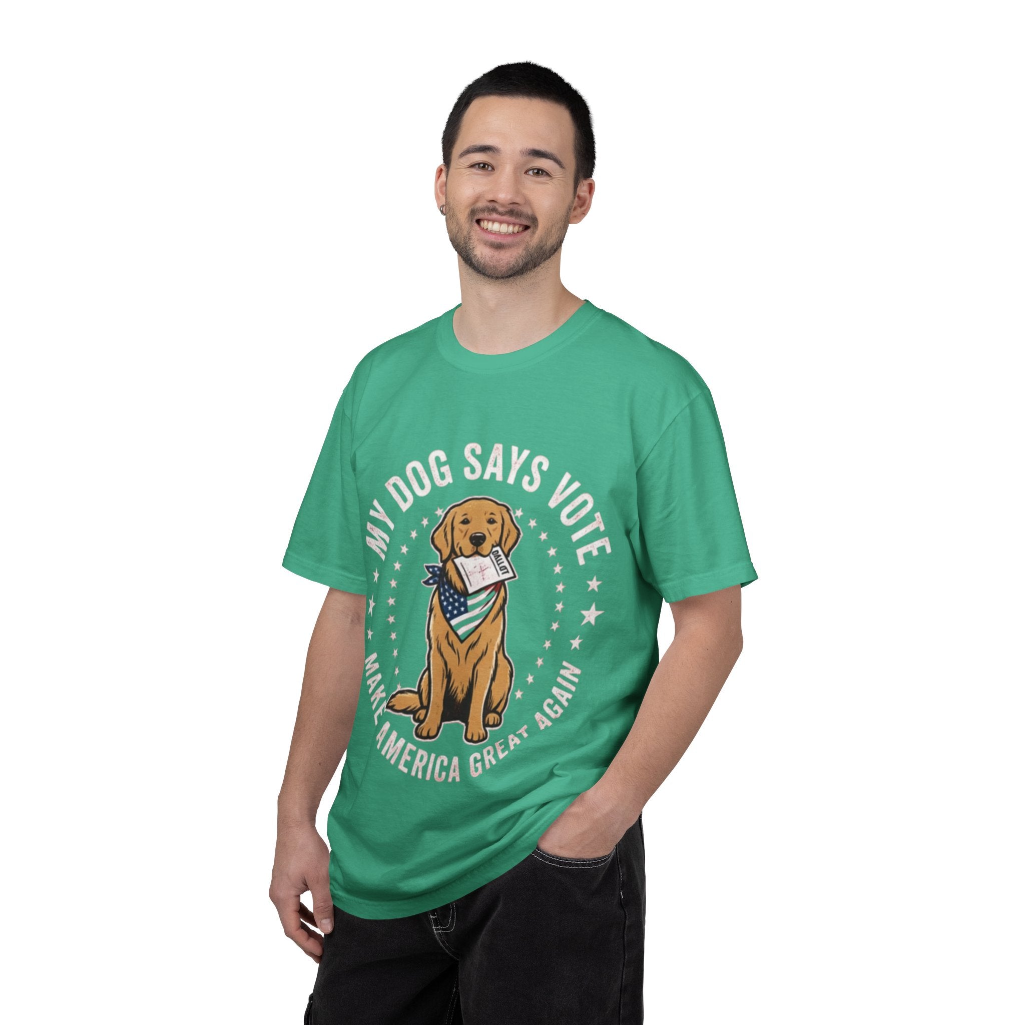 My Dog Says Vote Make America Great Again T-Shirt | Golden Retriever, Patriotic
