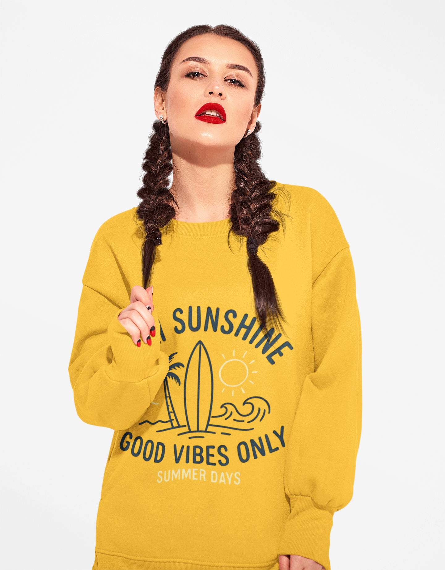 Vintage Cali Sunshine Graphic Unisex Oversized Sweatshirt