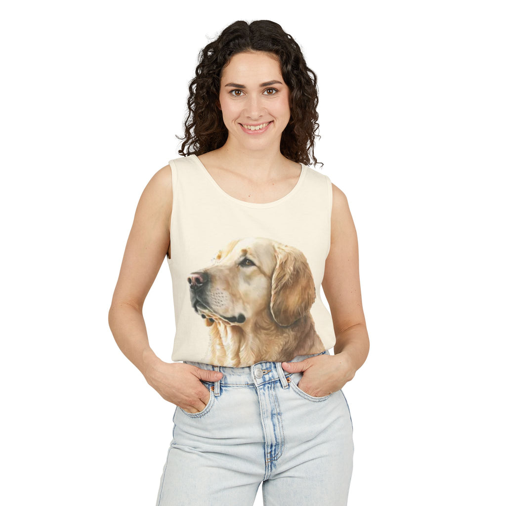 golden retriever watercolor shirt, golden retriever tank top, dog lover summer clothing, golden retriever dad shirt, dog lover clothing