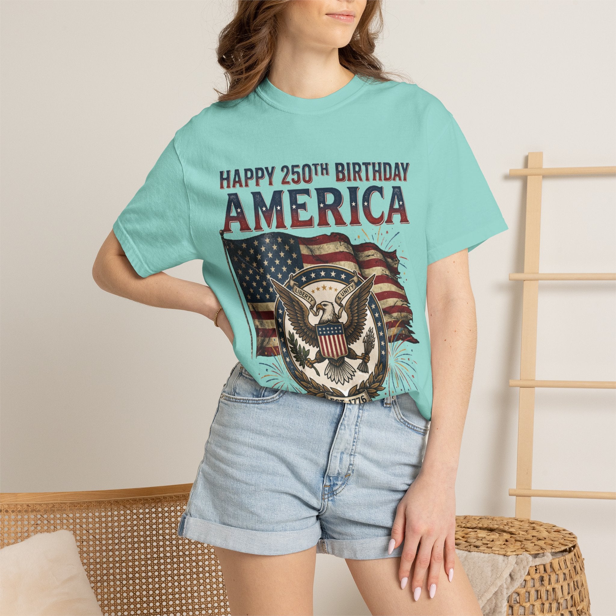 America 250th Anniversary T-Shirt — "Happy 250th Birthday America" Patriotic Tee (1776–2026)