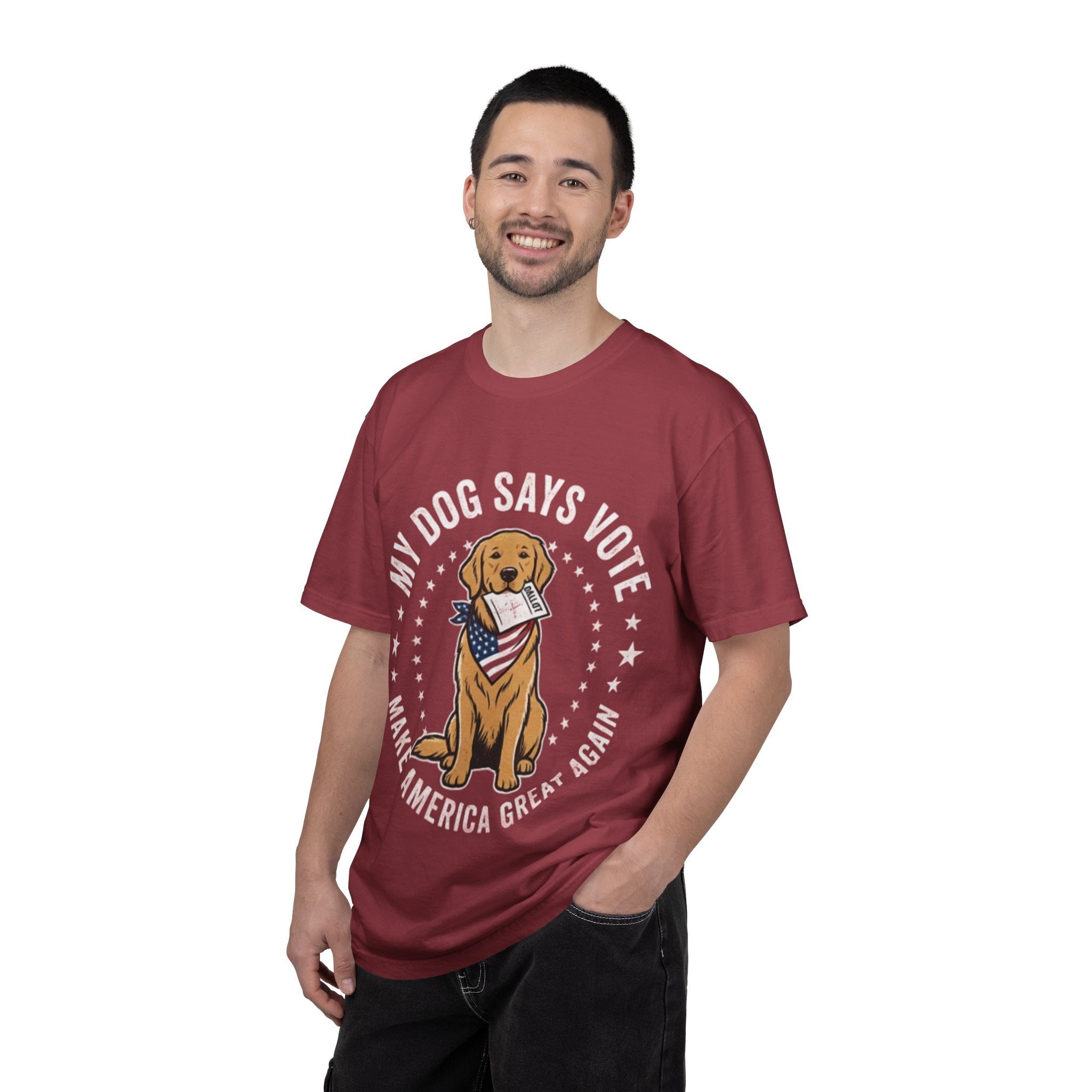My Dog Says Vote Make America Great Again T-Shirt | Golden Retriever, Patriotic