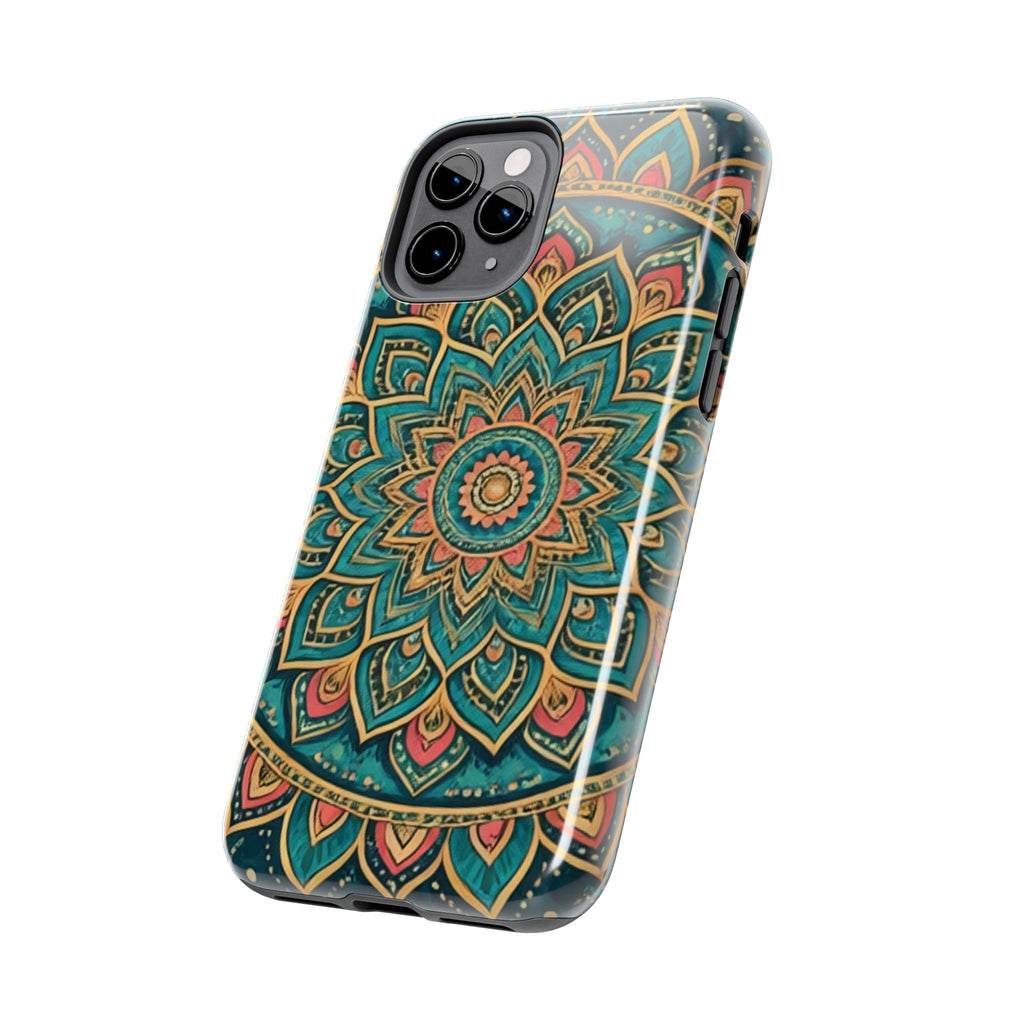 Teal Gold Mandala Tough Phone Case