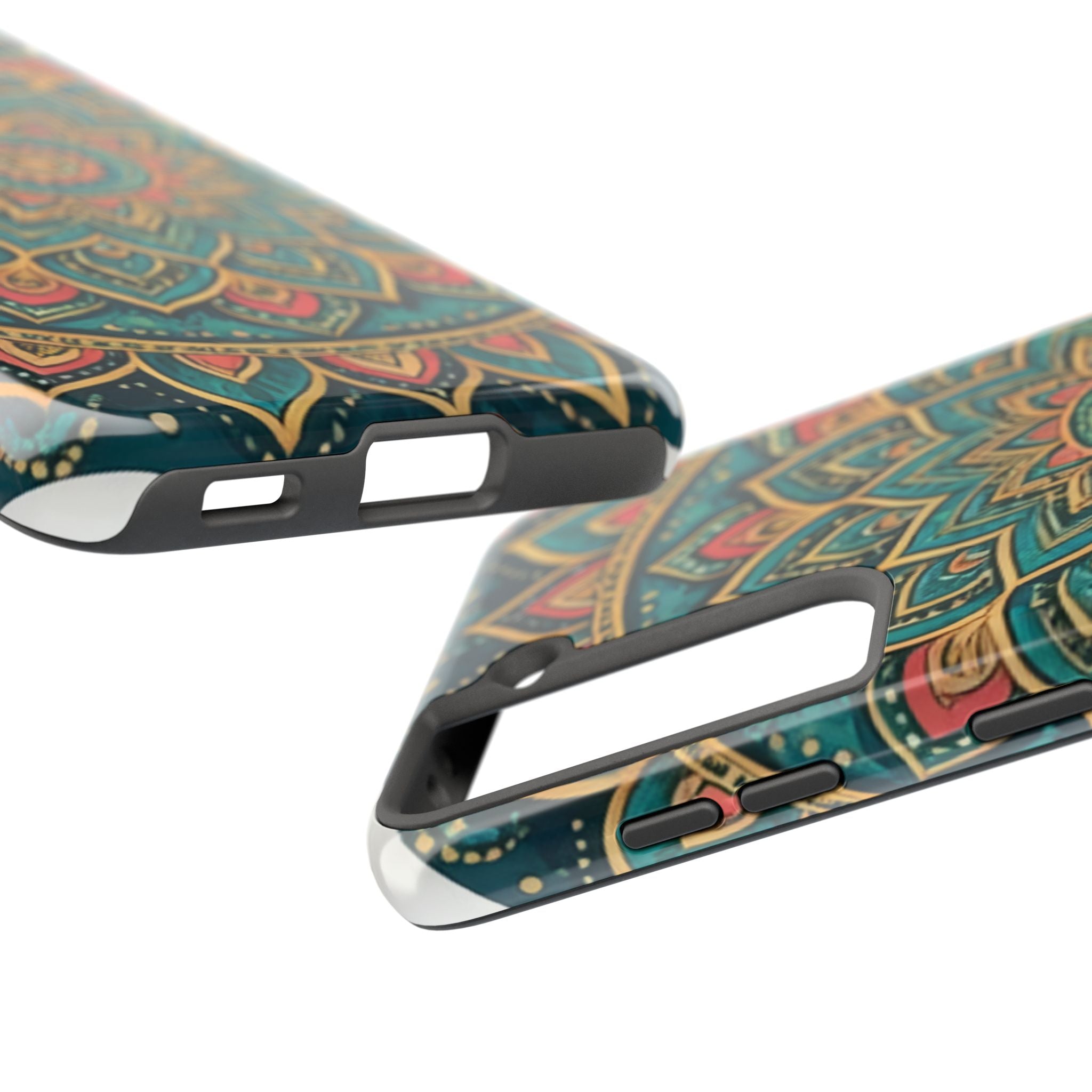 Teal Gold Mandala Tough Phone Case