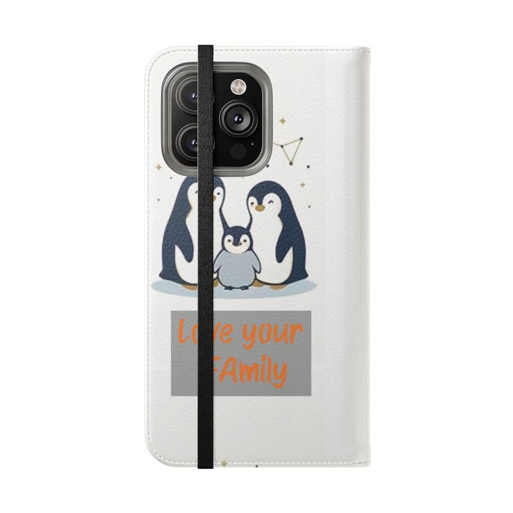 Penguin Family Love Phone flip case