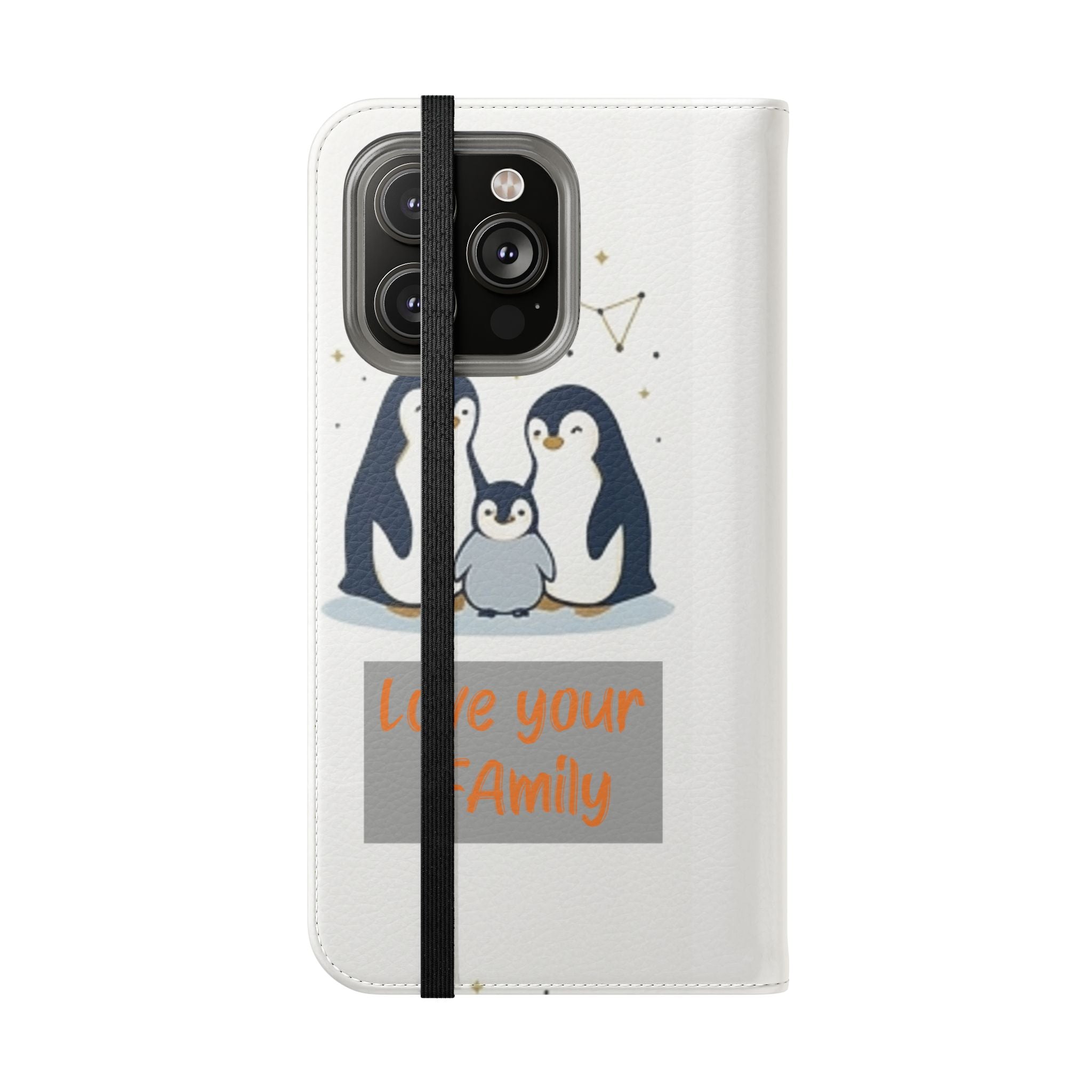 Penguin Family Love Phone flip case