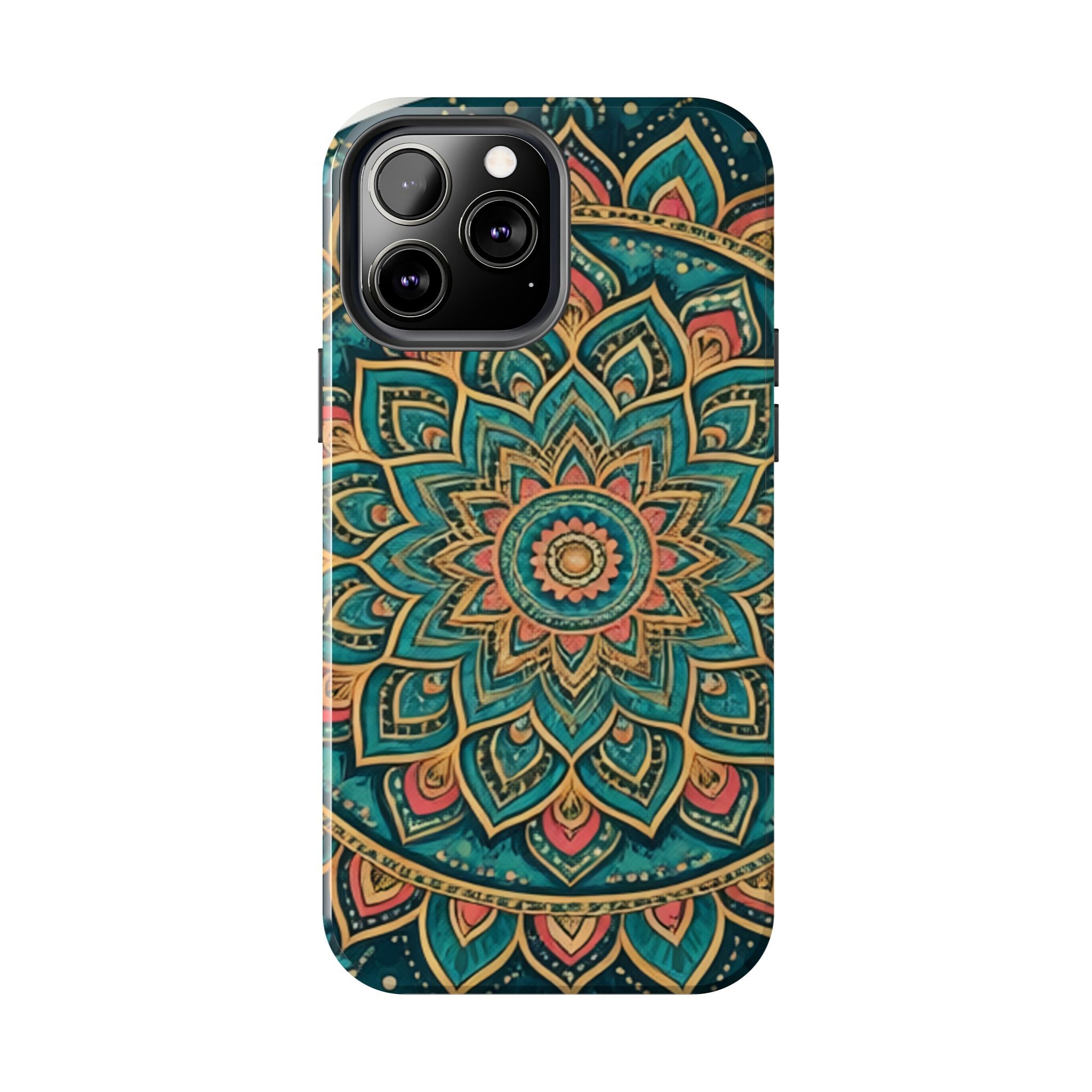Teal Gold Mandala Tough Phone Case