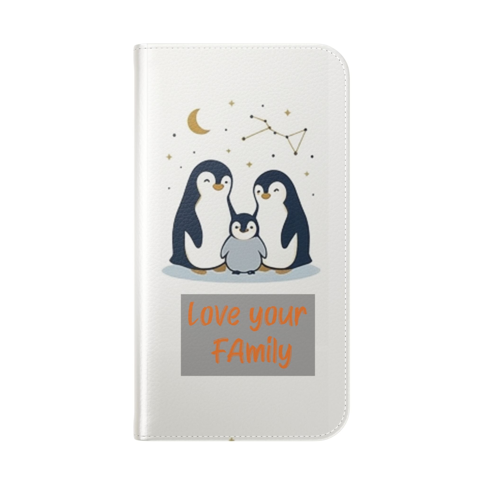 Penguin Family Love Phone flip case