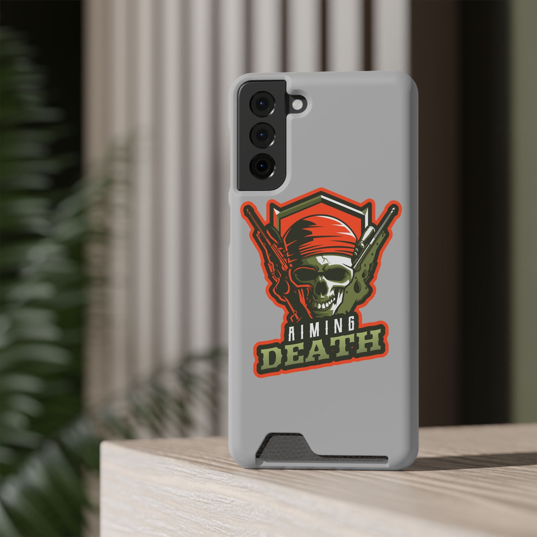 Skull with Bandana and Guns Phone Case
