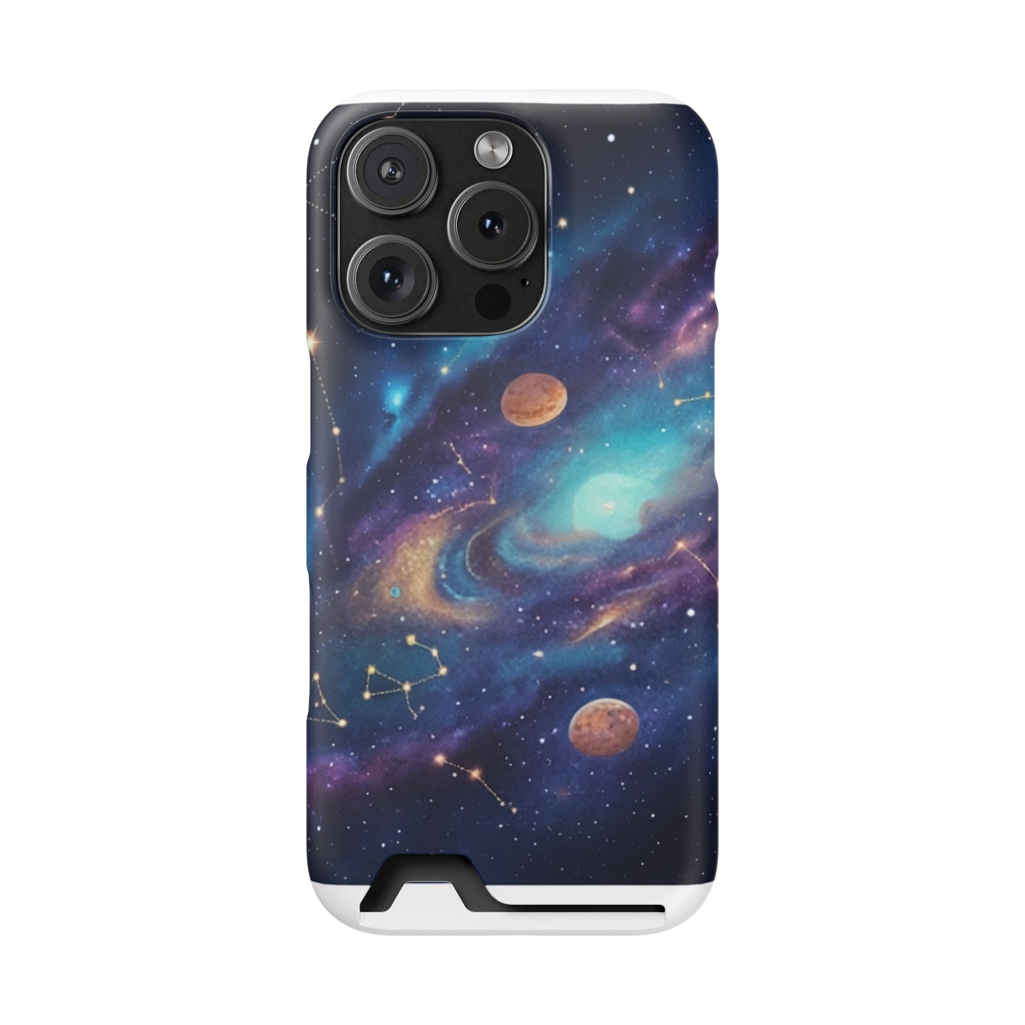 Galaxy Nebula with Planets Phone Case