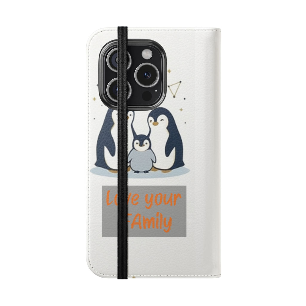 Penguin Family Love Phone flip case