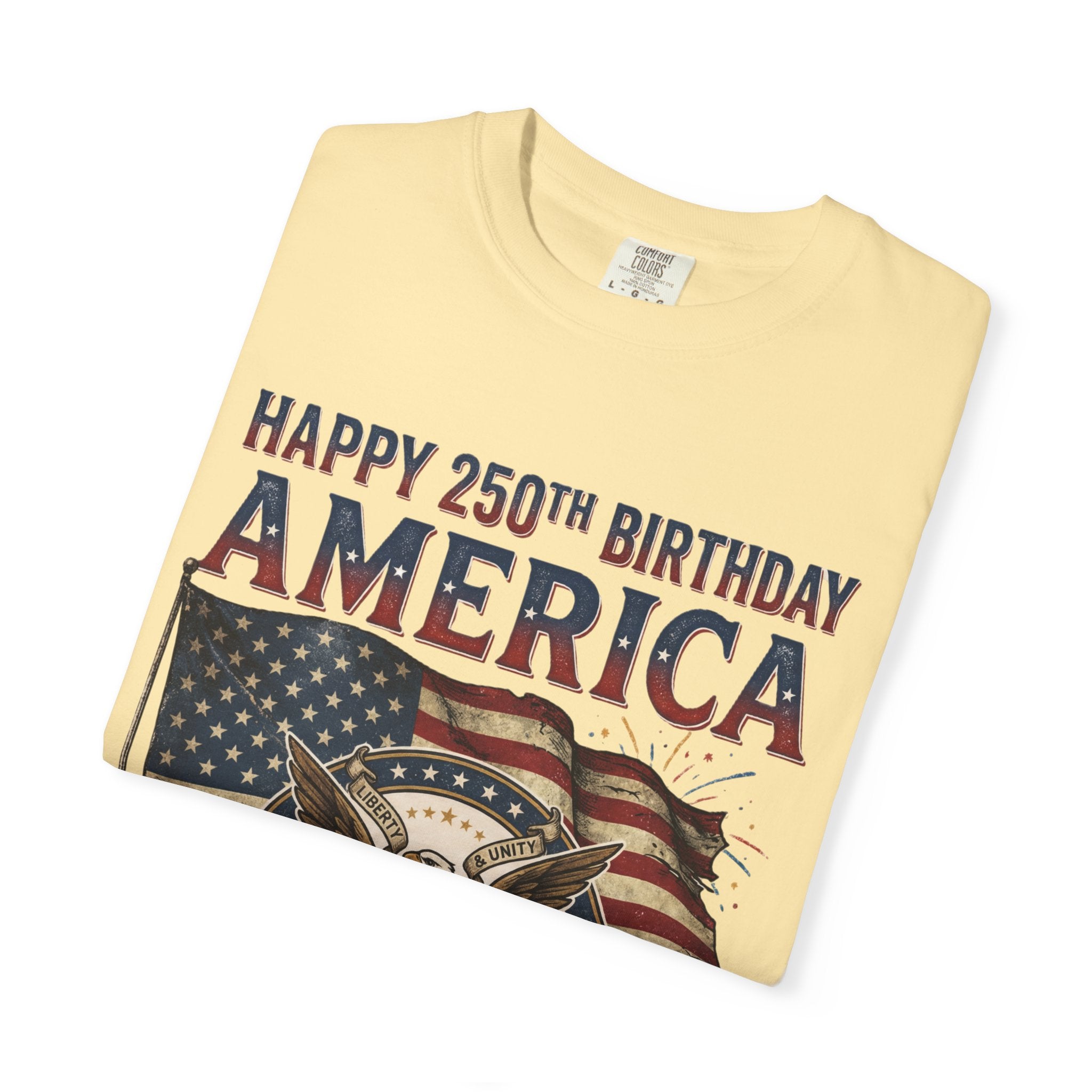 America 250th Anniversary T-Shirt — "Happy 250th Birthday America" Patriotic Tee (1776–2026)