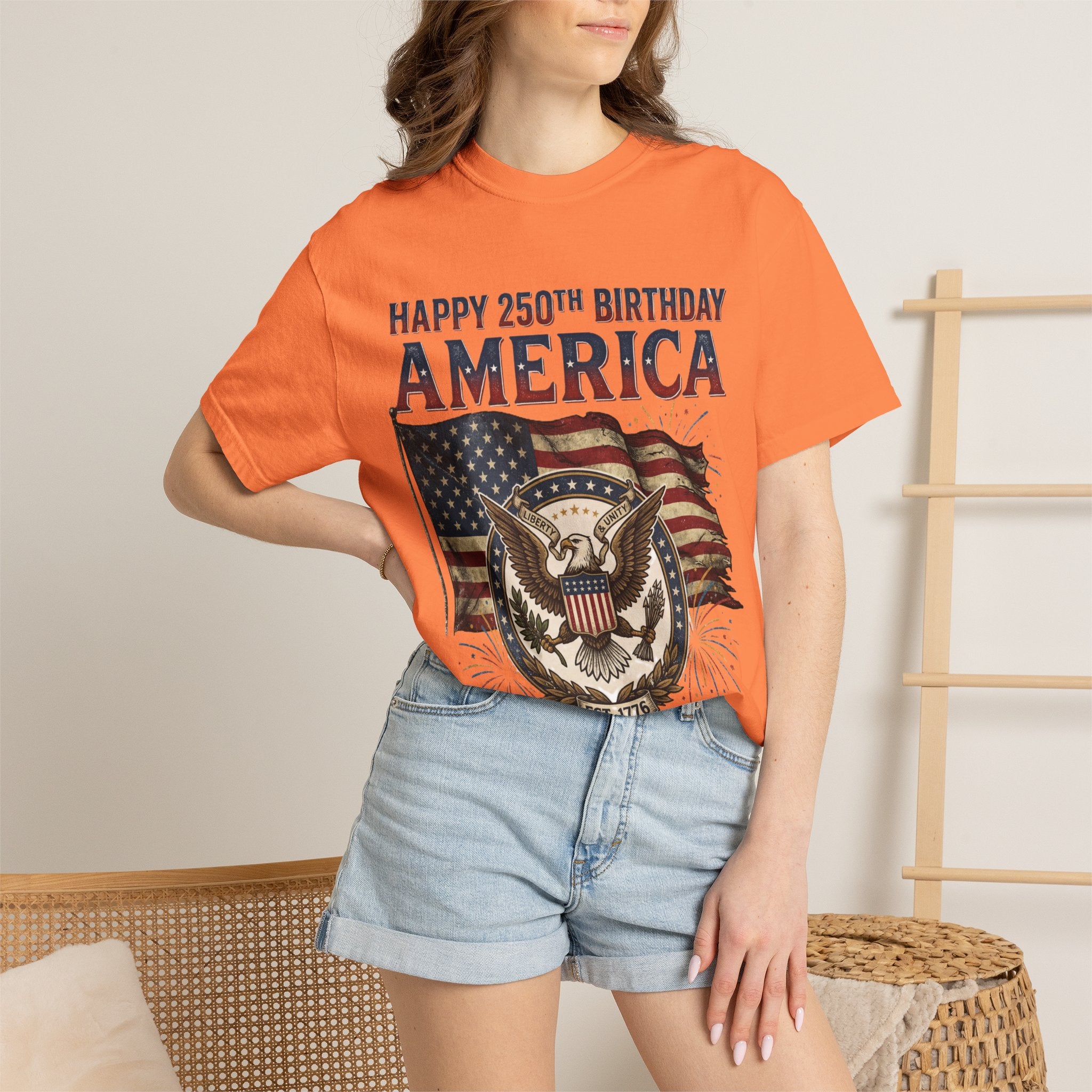 America 250th Anniversary T-Shirt — "Happy 250th Birthday America" Patriotic Tee (1776–2026)