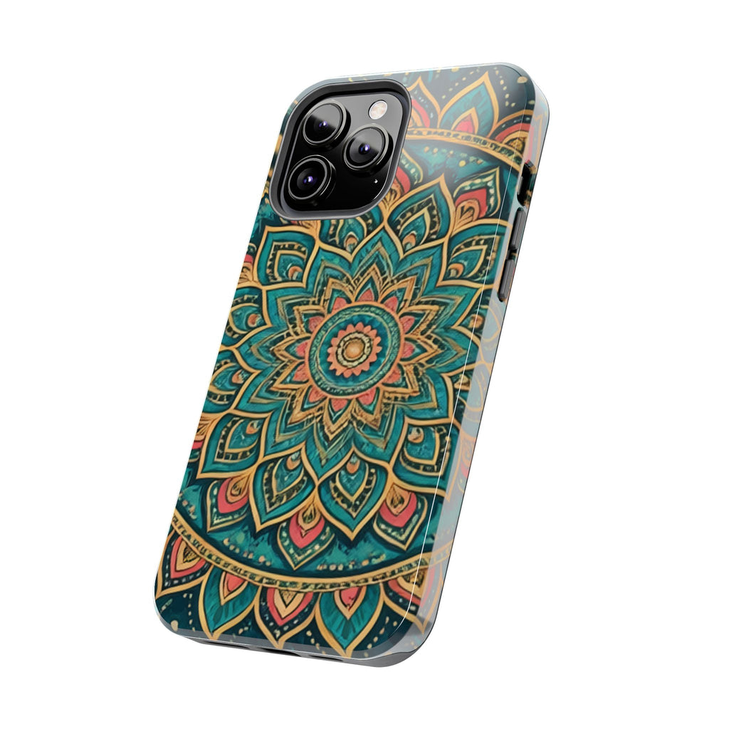 Teal Gold Mandala Tough Phone Case